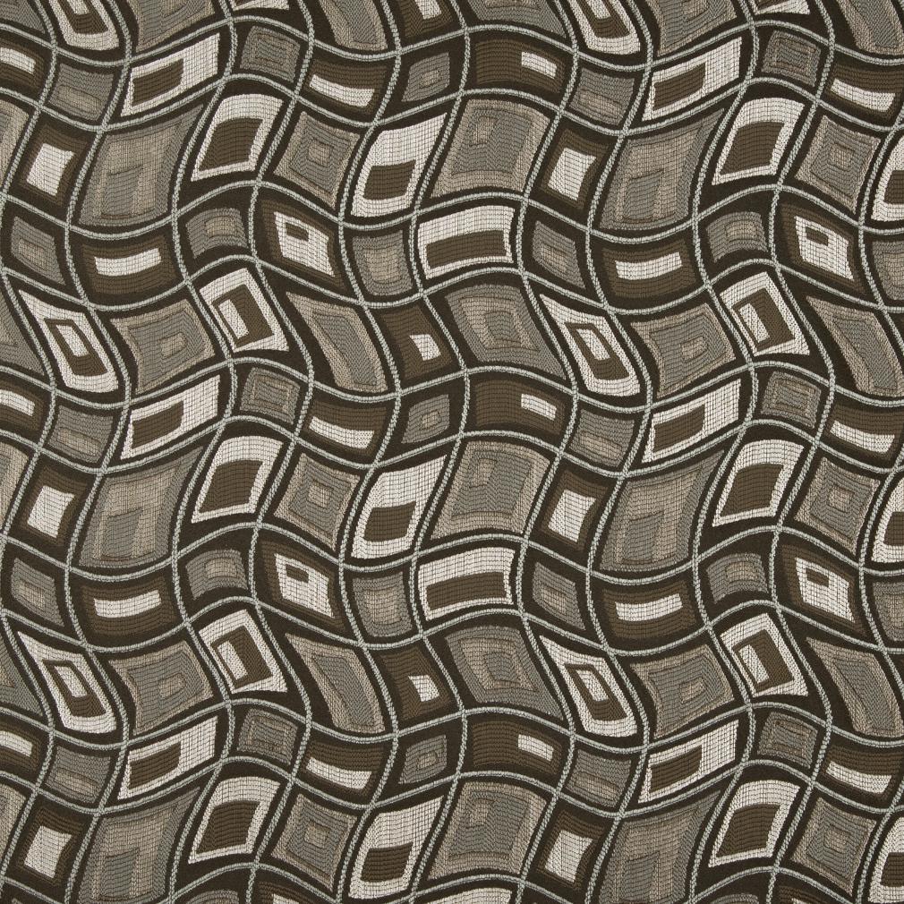 Zion/Mineral - Brown,Grey & Silver Abstract & Geometric Upholstery Fabric 54 Inches"