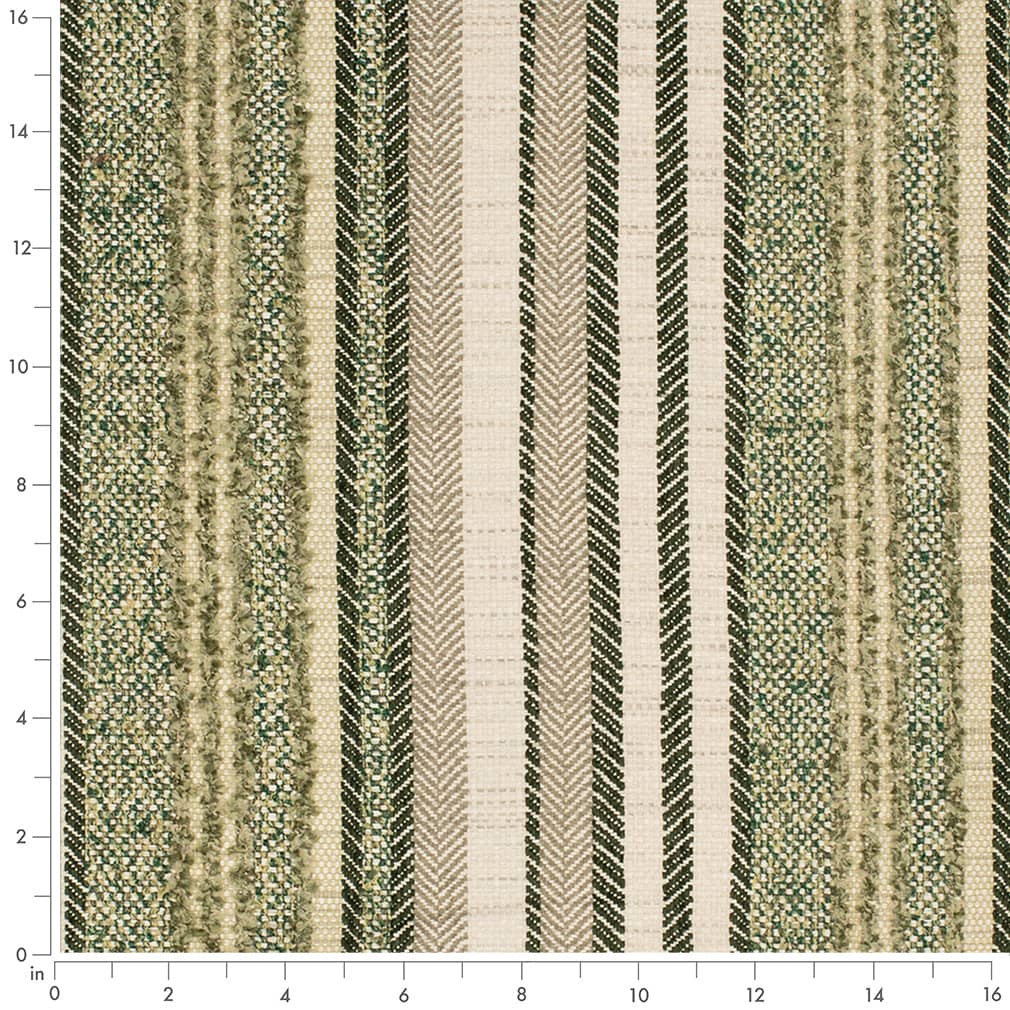 Upholstery Fabric - Green Stripe Upholstery Fabric 54 Inches"