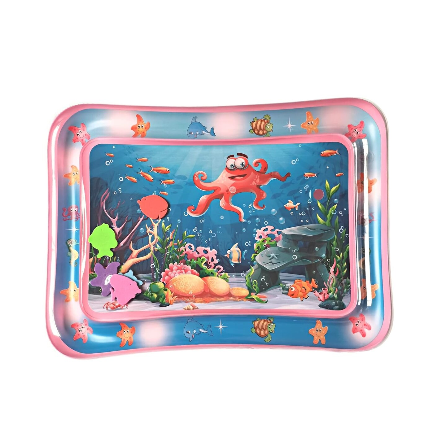 4E&#x27;s Novelty Water Mat for Babies - Inflatable Tummy Time Water Mat for Sensory Development, Baby Play Mat