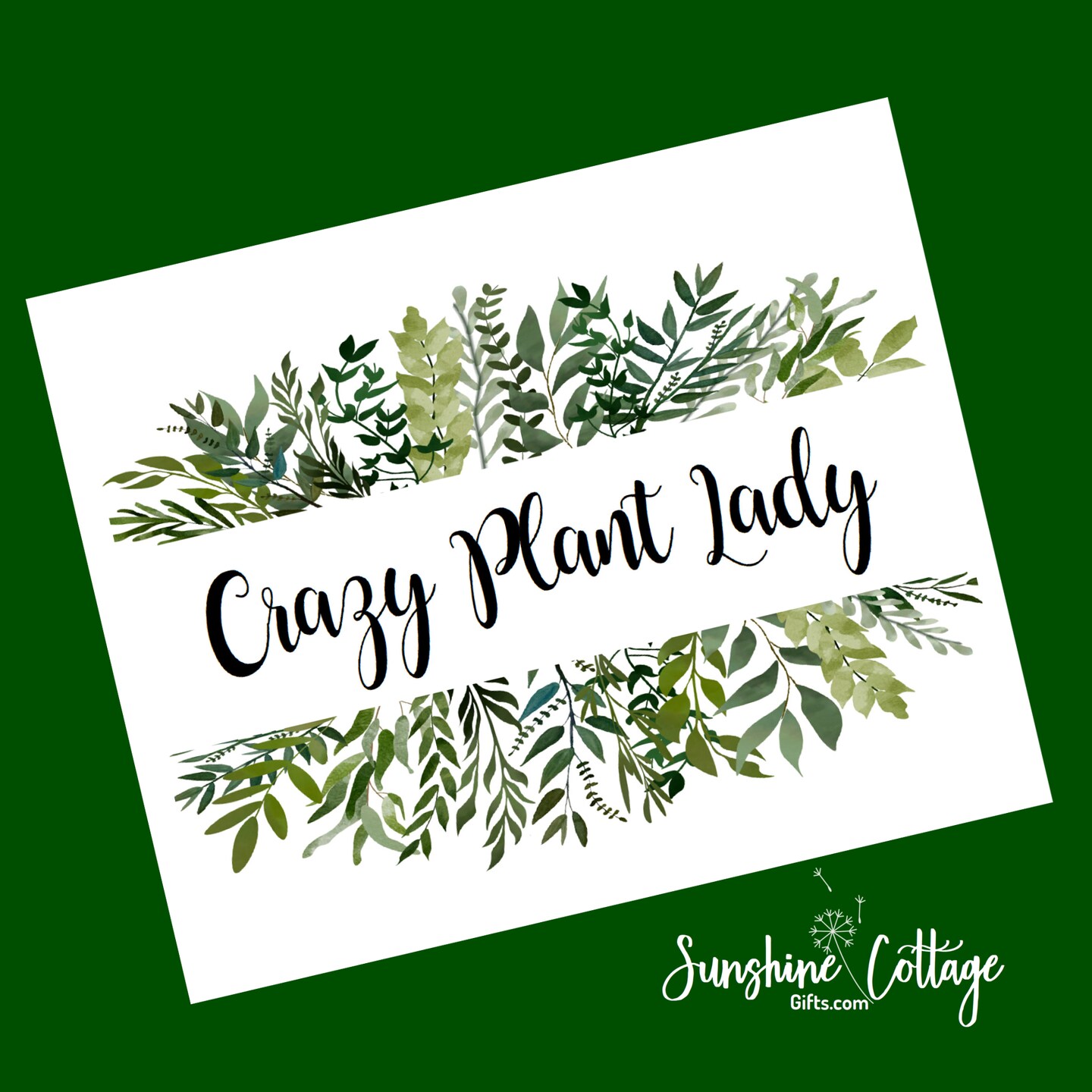 Crazy Plant Lady Birthday Card, Gardener Birthday or Plant Mom | MakerPlace  by Michaels, image size:1080x1080