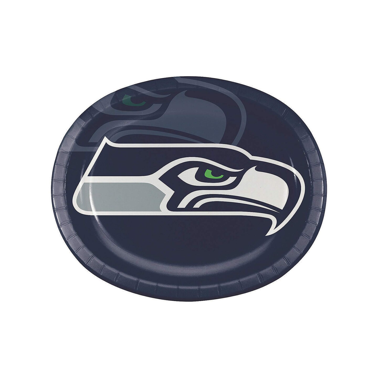10 Inch Seattle Seahawks Oval Paper Plates for Tailgate Party Supplies 24 Pack