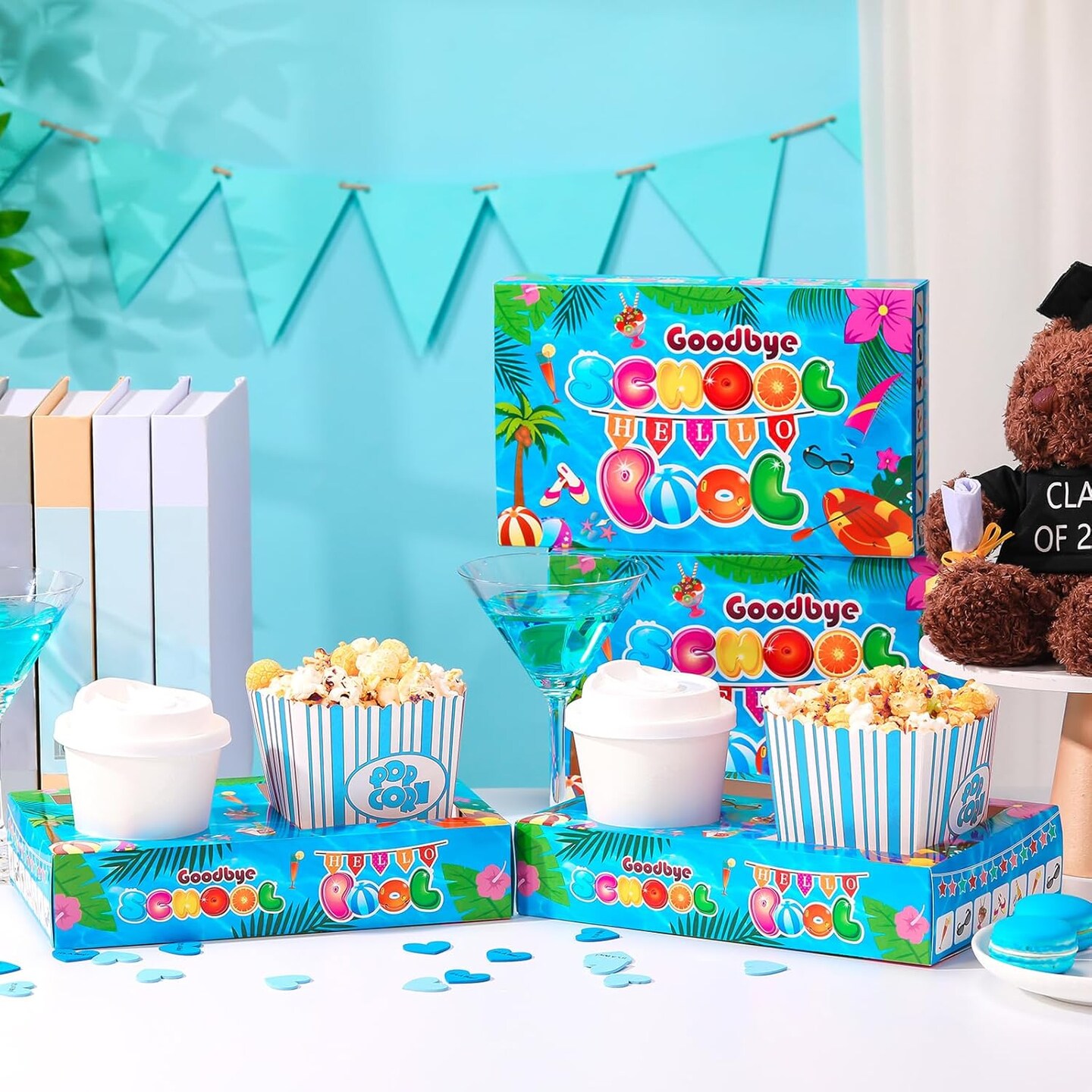 20 Pcs Goodbye School Hello Summer Party Supplies 2025