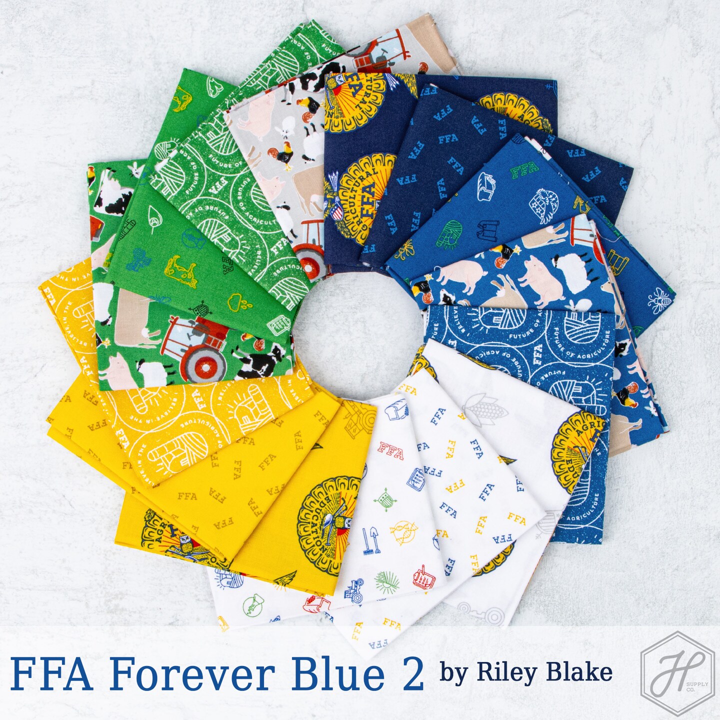 Farm Patch in Green (c15854-green) | FFA Forever Blue 2 | Riley Blake Designs | Riley Blake