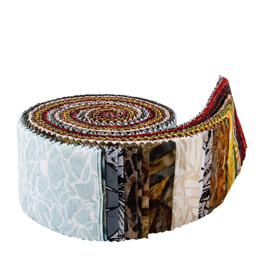 Expressions Batiks 2.5" Strip Roll (Jelly Roll / Rolie Polie) in Floral Reflections by Riley Blake Designs for Riley Blake (RP-23186-40)