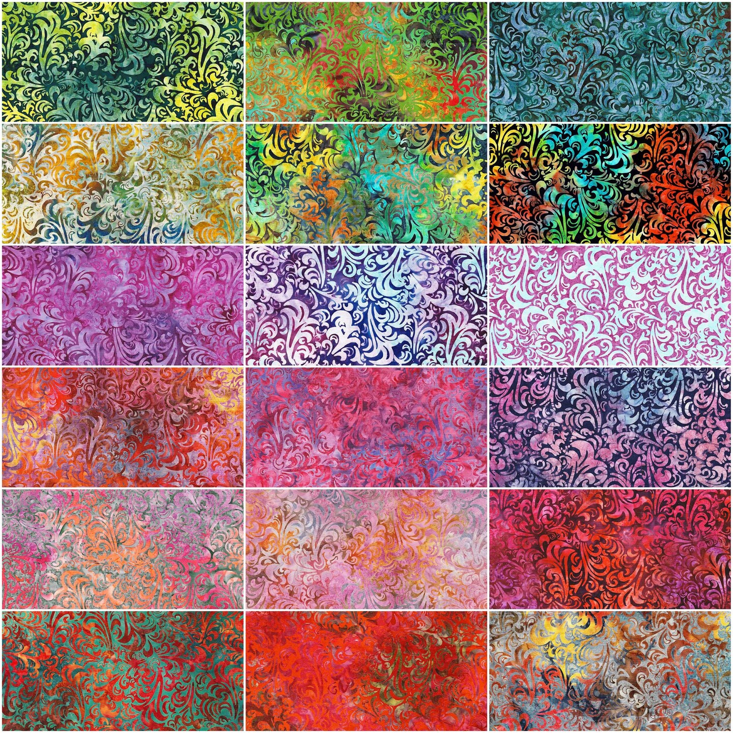 Expressions Batiks Elementals 10&#x22; Square Pack in Twirl and Swirl