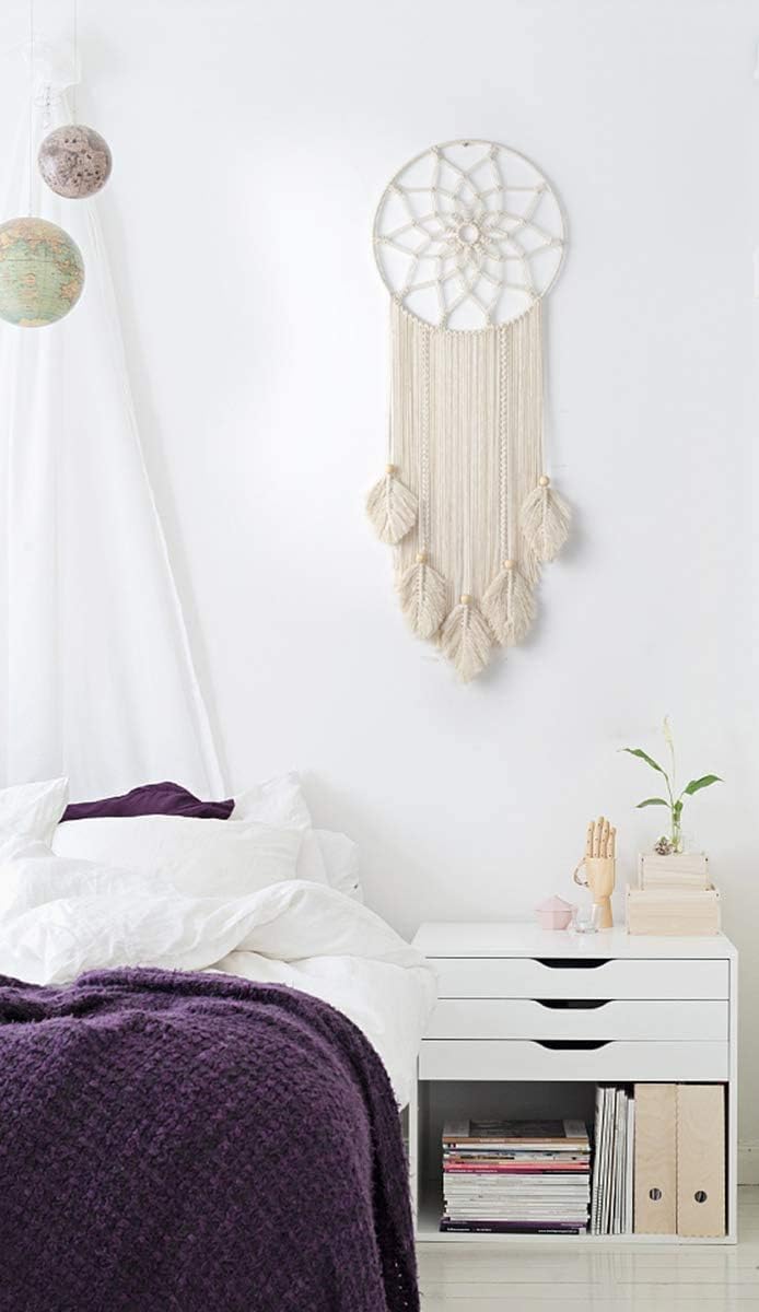 Large Macrame Boho Dream Catcher for Wall Hanging Decor 36" L x 13" W