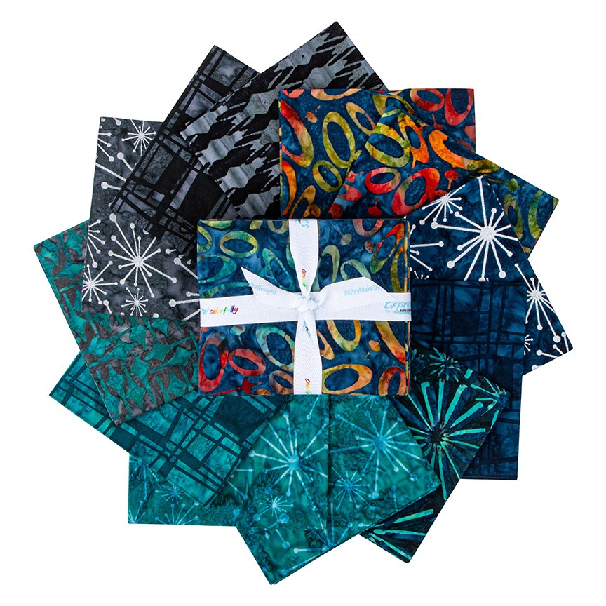 Expressions Batiks Fat Quarter Bundle in Retro Revival B by Riley Blake Designs for Riley Blake (FQ-23276B-12)