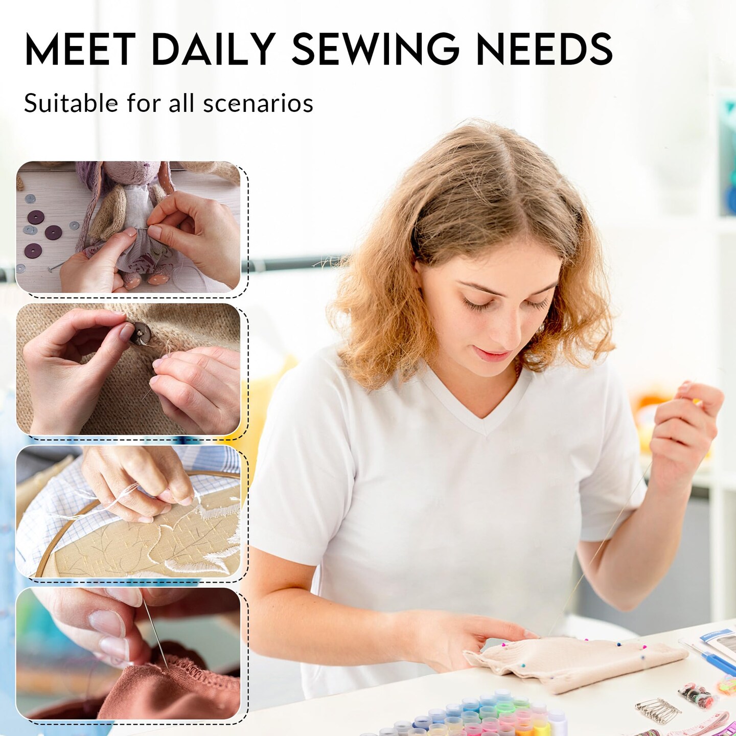 Sewing Kit Gifts for Grandma, Mom, Adults, Kids, Beginner, Home Traveler, Emergency, Professional Sewing Supplies with Tailor Scissors, 38XL Thread, Soft Tape Measure, Sewing Needles etc