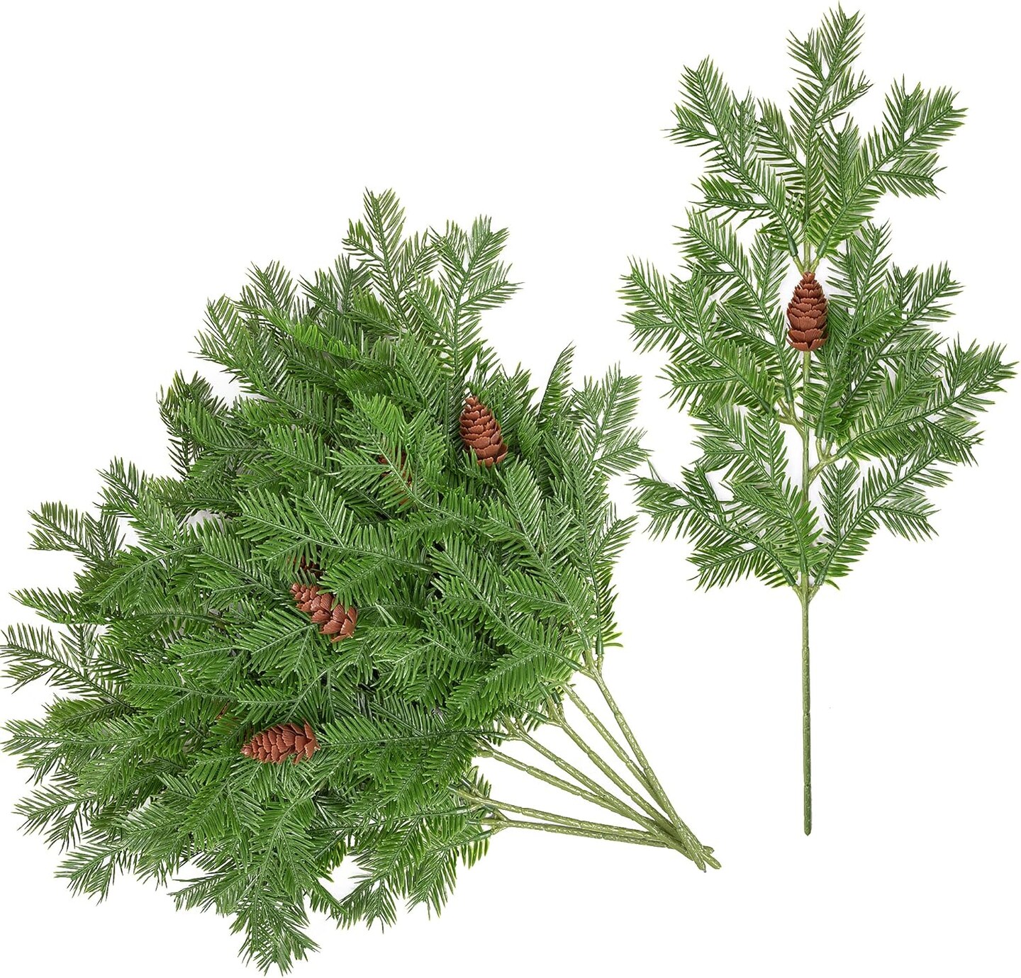 Large Artificial Pine Needles Branches (Green)