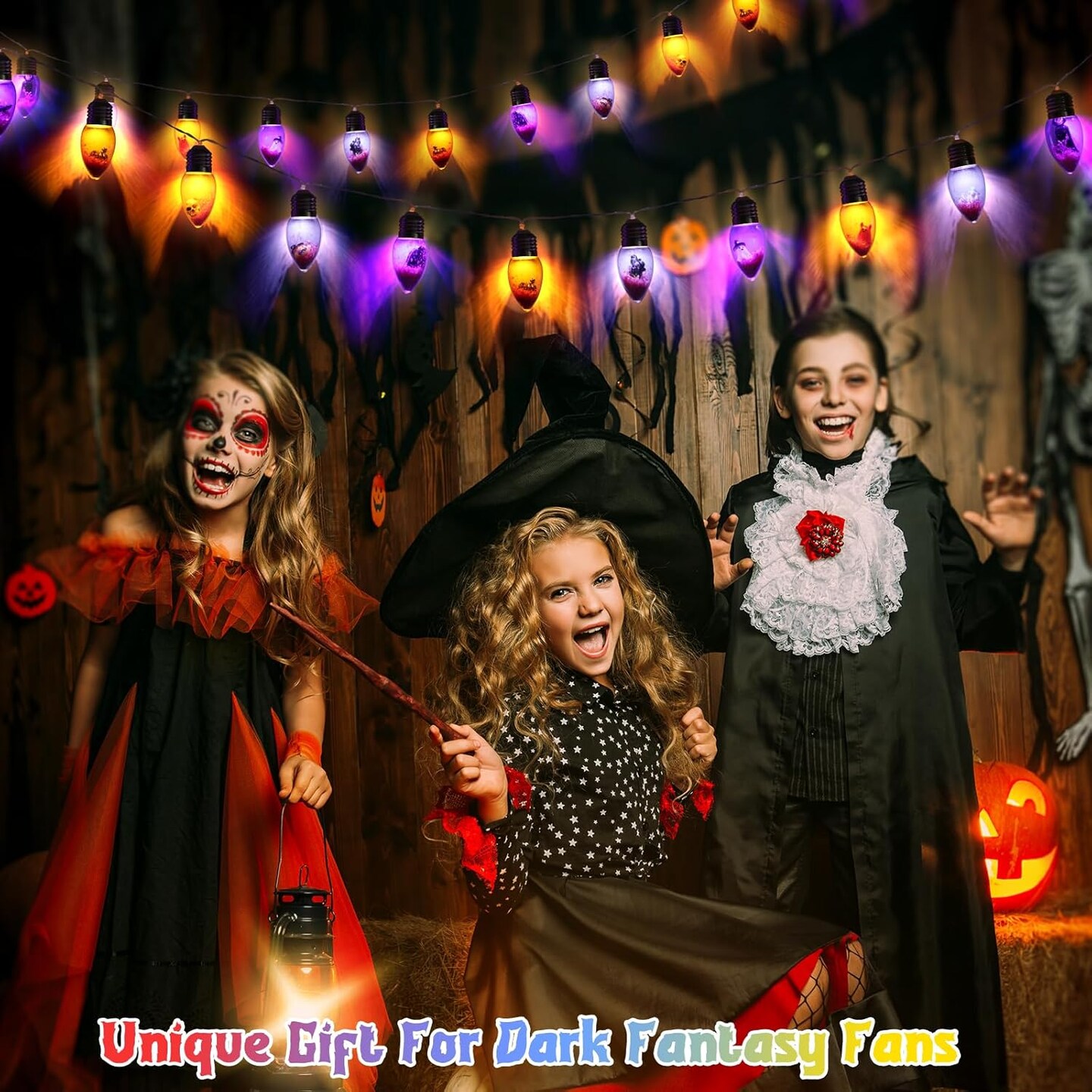 Halloween String Lights (red, blue, white)