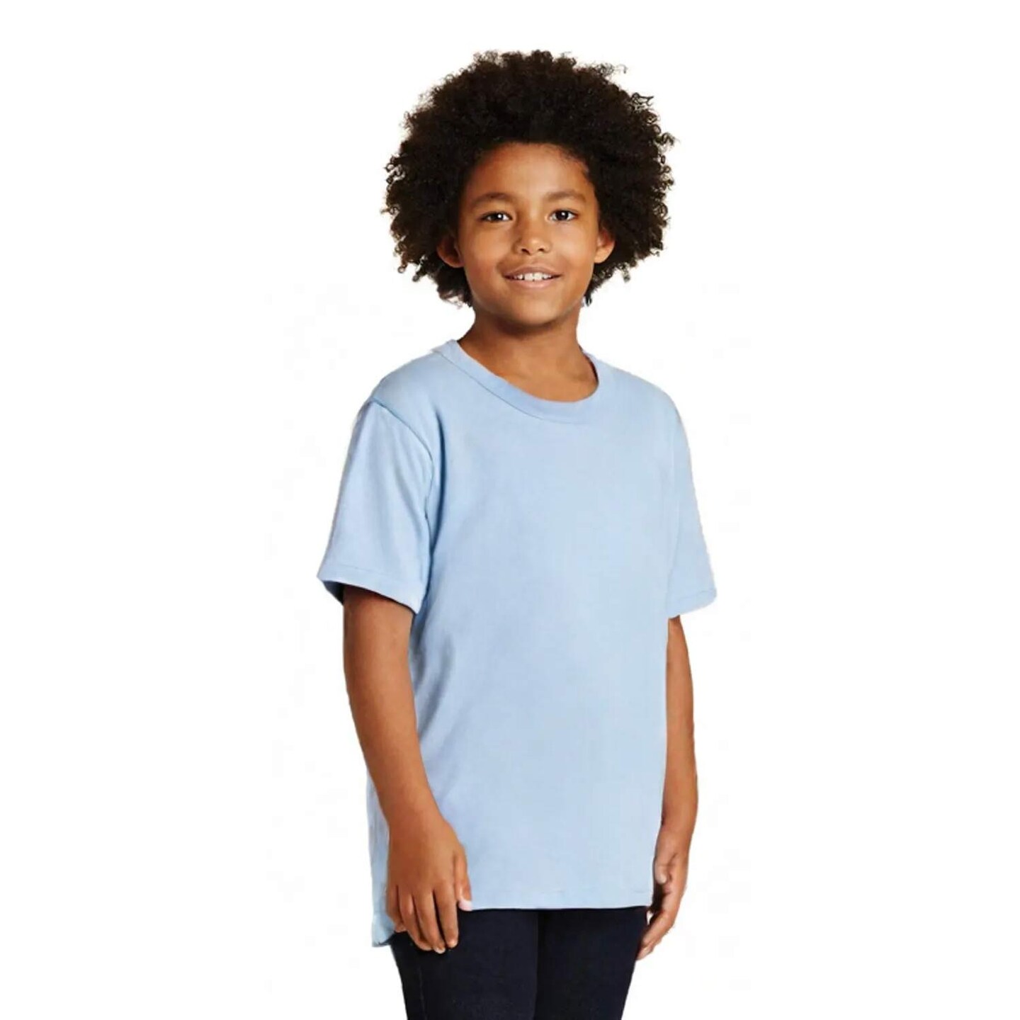 Youth Short Sleeve Heavy Cotton Crewneck T-Shirt for Durable, Breathable & Everyday Wear