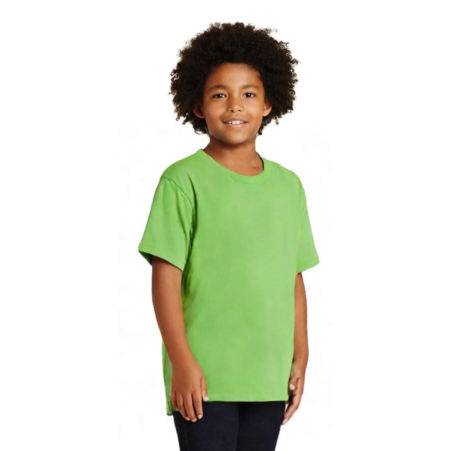 Youth Short Sleeve Heavy Cotton T-Shirt Breathable and Long Lasting