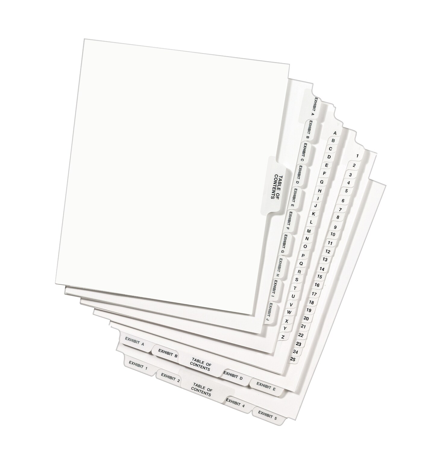 Avery Legal Dividers, Standard Collated Sets, Letter Size, Side Tabs, 1 Unit