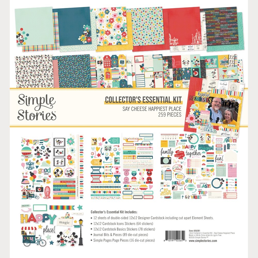 Simple Stories Collector's Essential Kit 12"X12"-Say Cheese Happiest Place