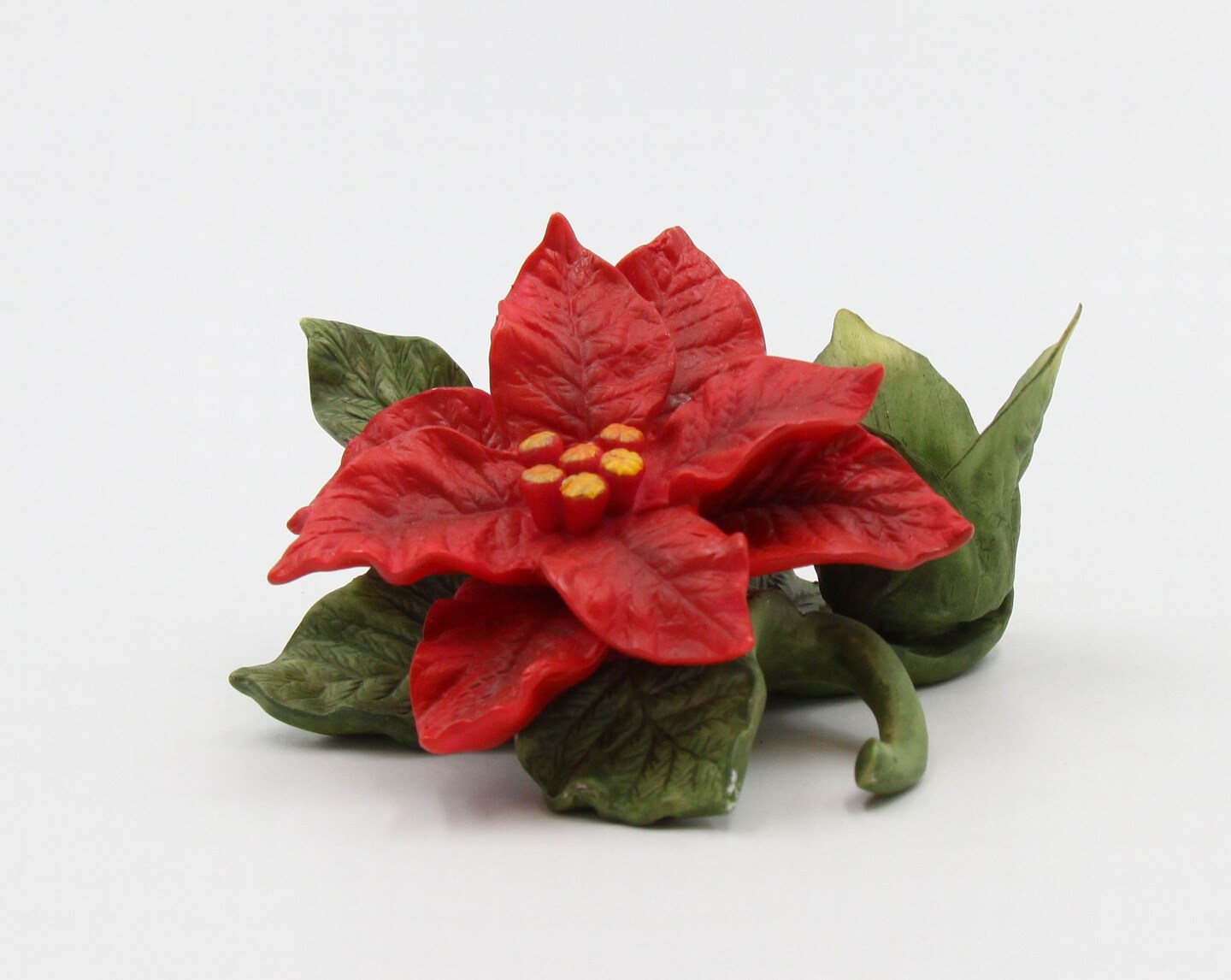 Ceramic Poinsettia Flower Candle Holder, Home D&#xE9;cor, Gift for Her, Gift for Mom, Kitchen D&#xE9;cor, Christmas D&#xE9;cor