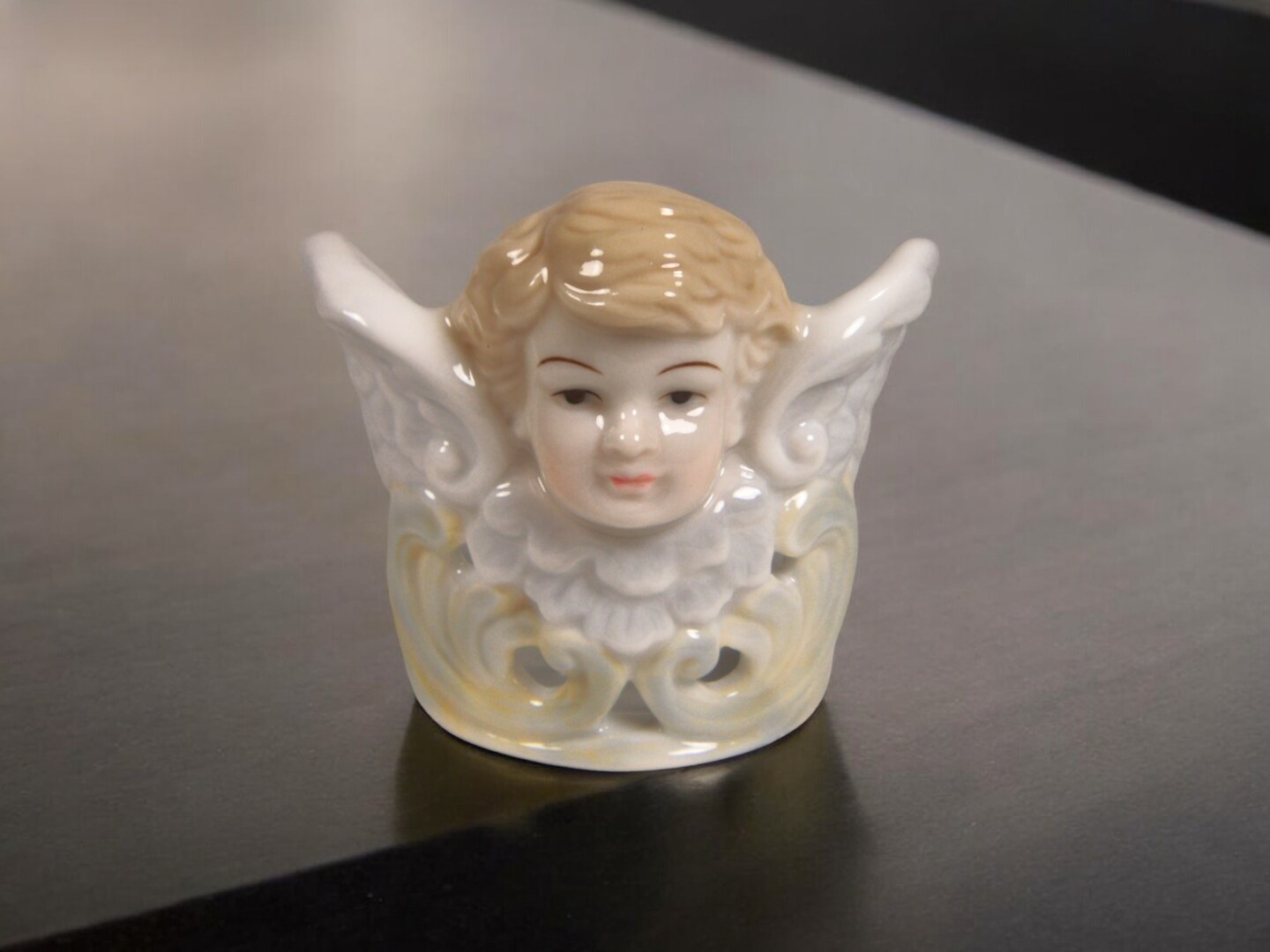 Ceramic Cherub Angel Votive Candle Holder, Religious Decor, Religious Gift, Gift for Her, Gift for Mom