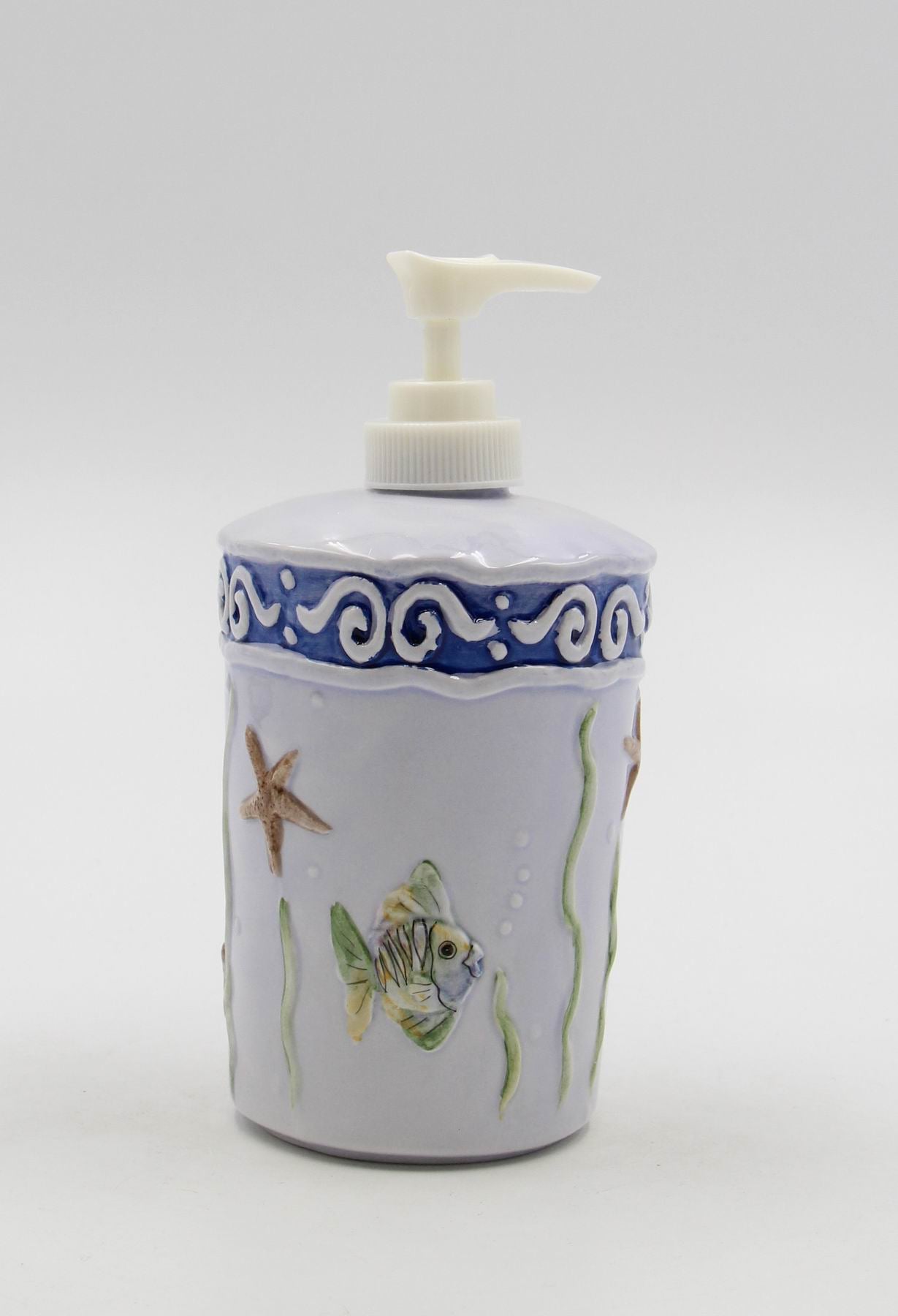 Ceramic Tropical Fish Soap Pump, Home Décor, Gift for Her, Gift for Mom, Vanity Décor