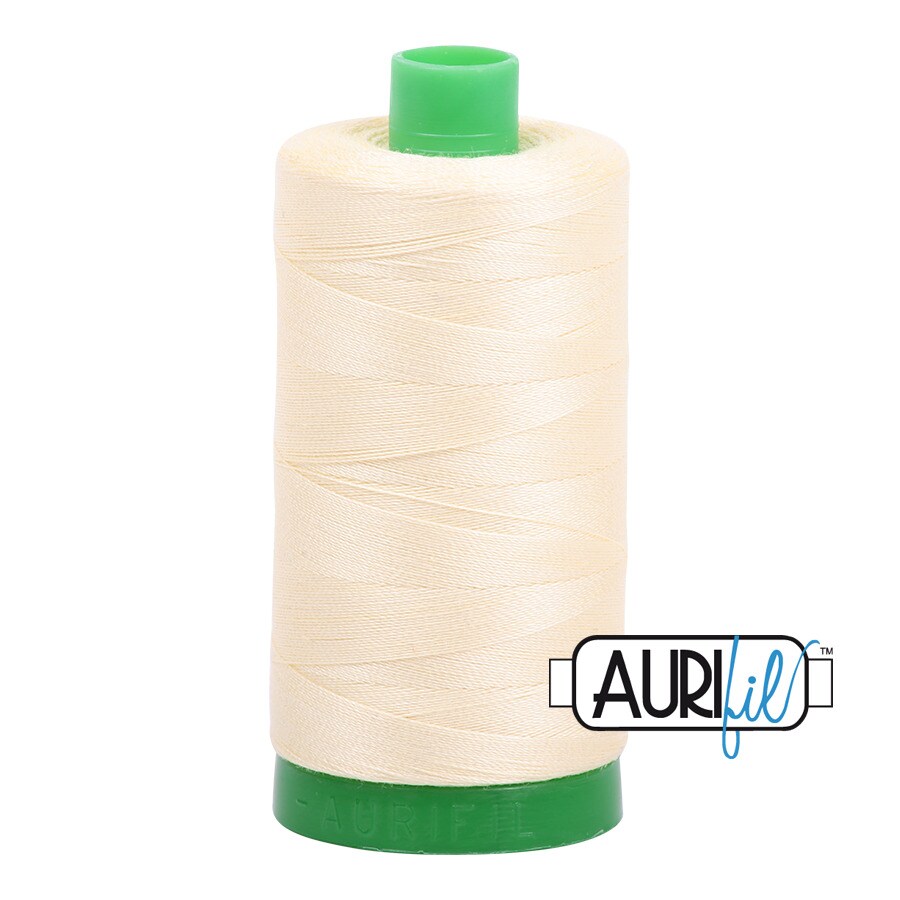 Light Lemon (2110) | 40wt Large Spool (1000M / 1094Y) | Aurifil Thread ...
