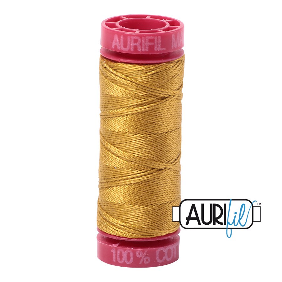 Mustard (5022) | 12wt Small Spool (50M / 54Y) | Aurifil Thread | Michaels