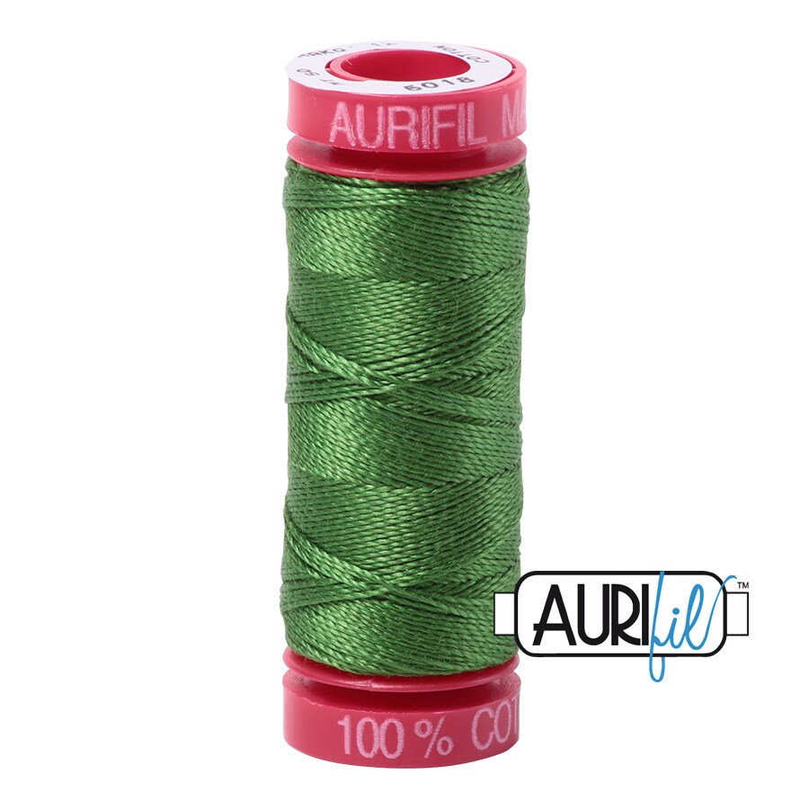 Dark Grass Green (5018) | 12wt Small Spool (50M / 54Y) | Aurifil Thread