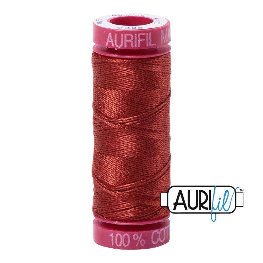 Terracotta (2385) | 12wt Small Spool (50M / 54Y) | Aurifil Thread ...