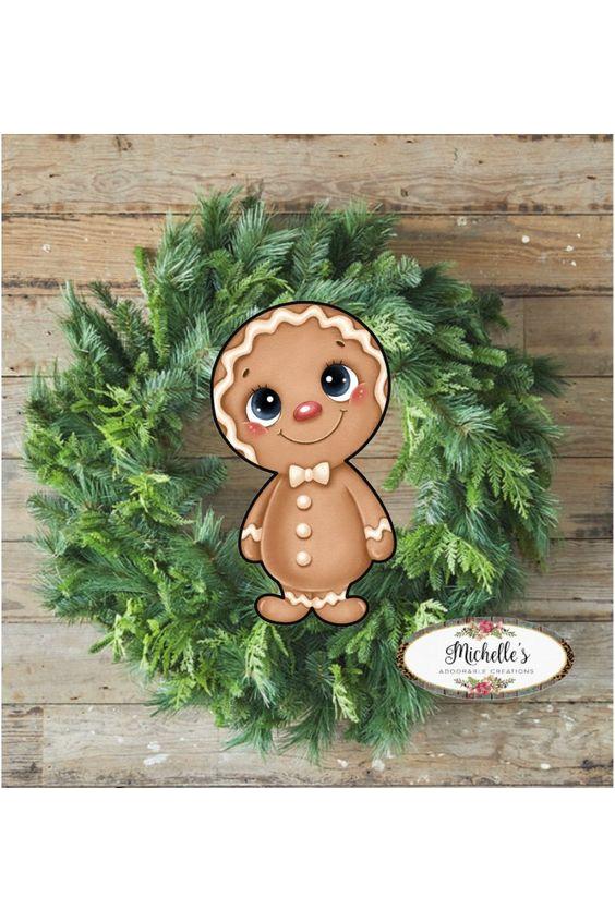 Gingerbread Boy Sweet Shoppe Sign GBB1- Wreath Enhancement