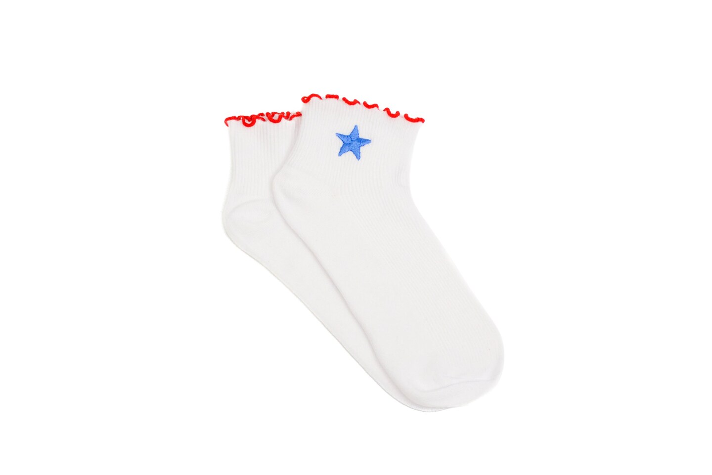 Everything Legwear Star Embroidered Anklet Sock