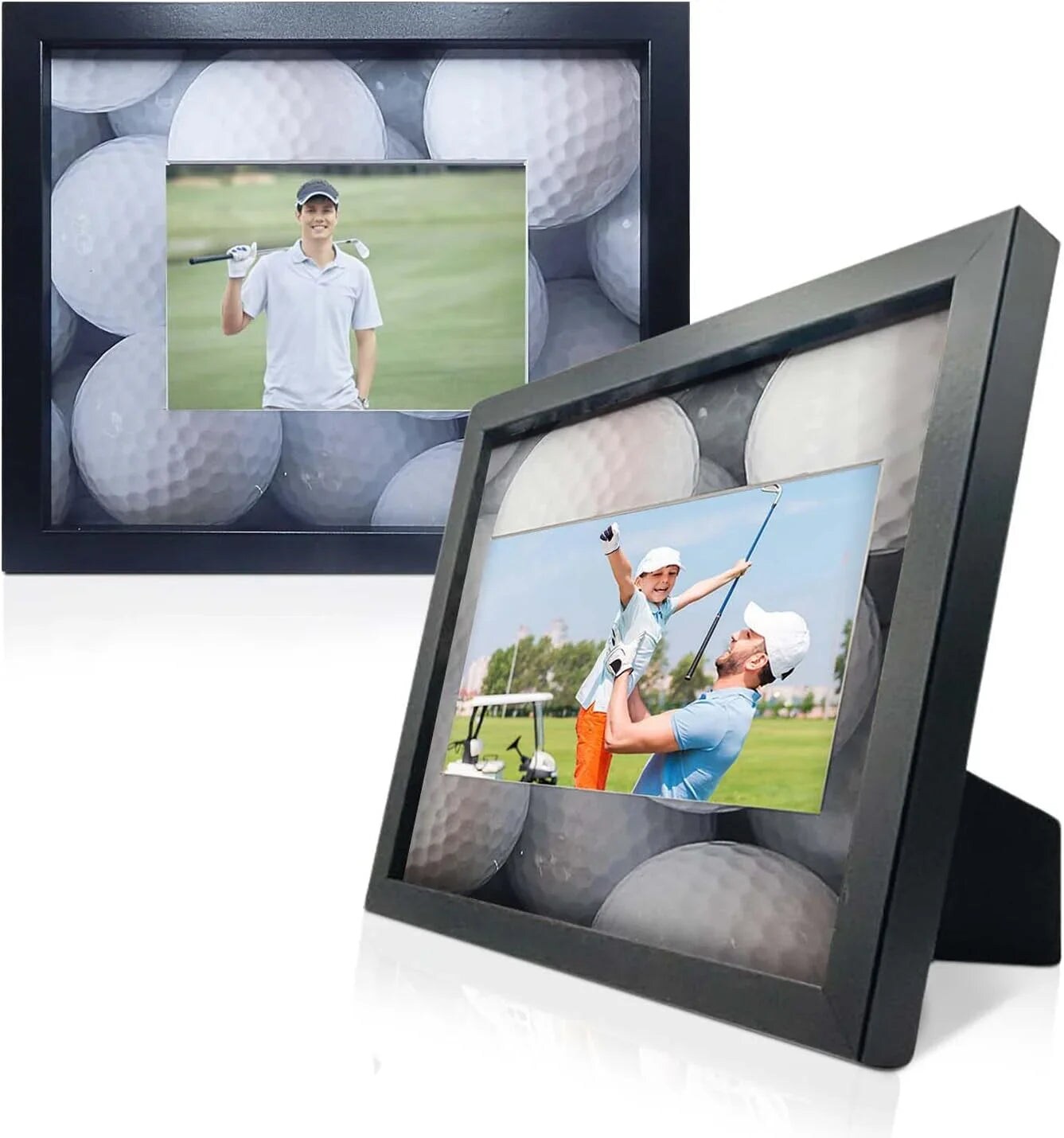 Golf Picture Frame – 5x7 Photo Display Golf Themed Mat | 12x14.5 Frame for Wall or Tabletop