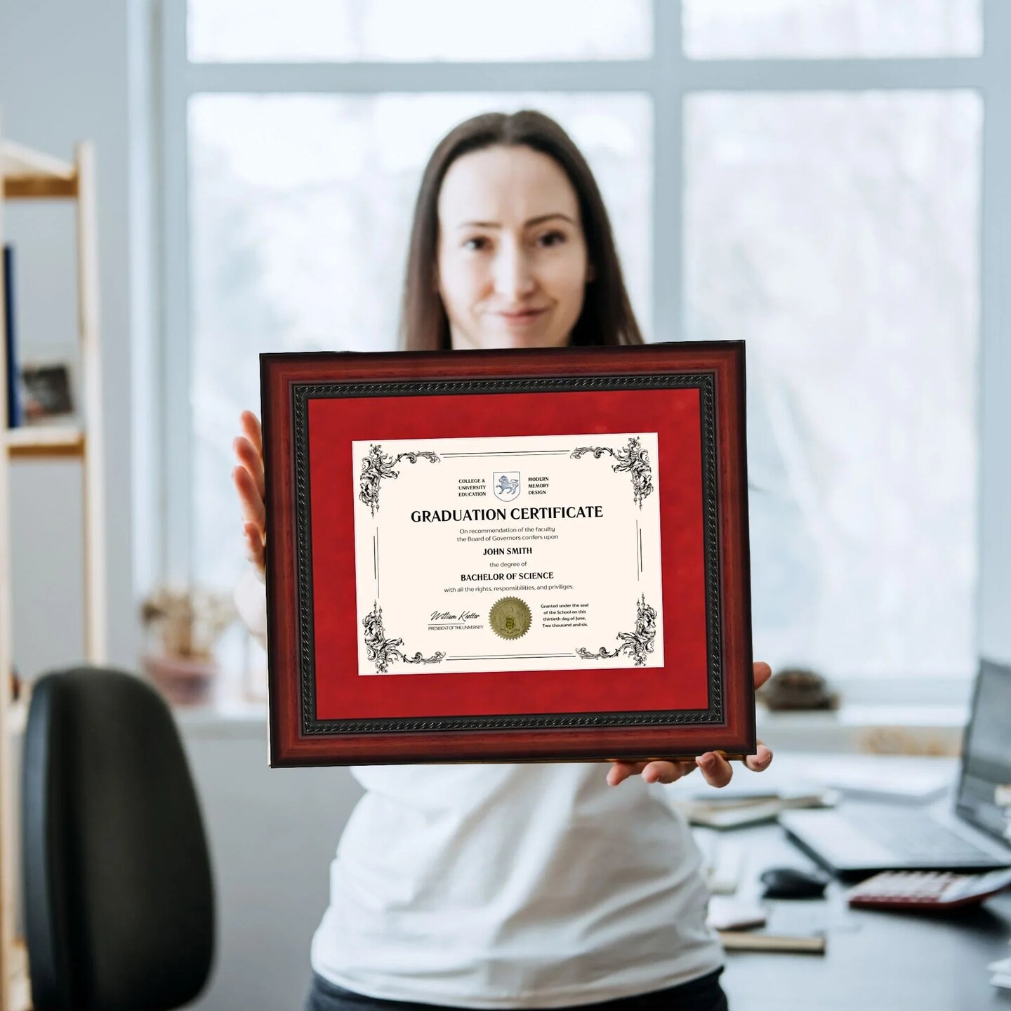 Rutgers University 11x14 Diploma Frame for 8.5x11 Certificate Mahogany
