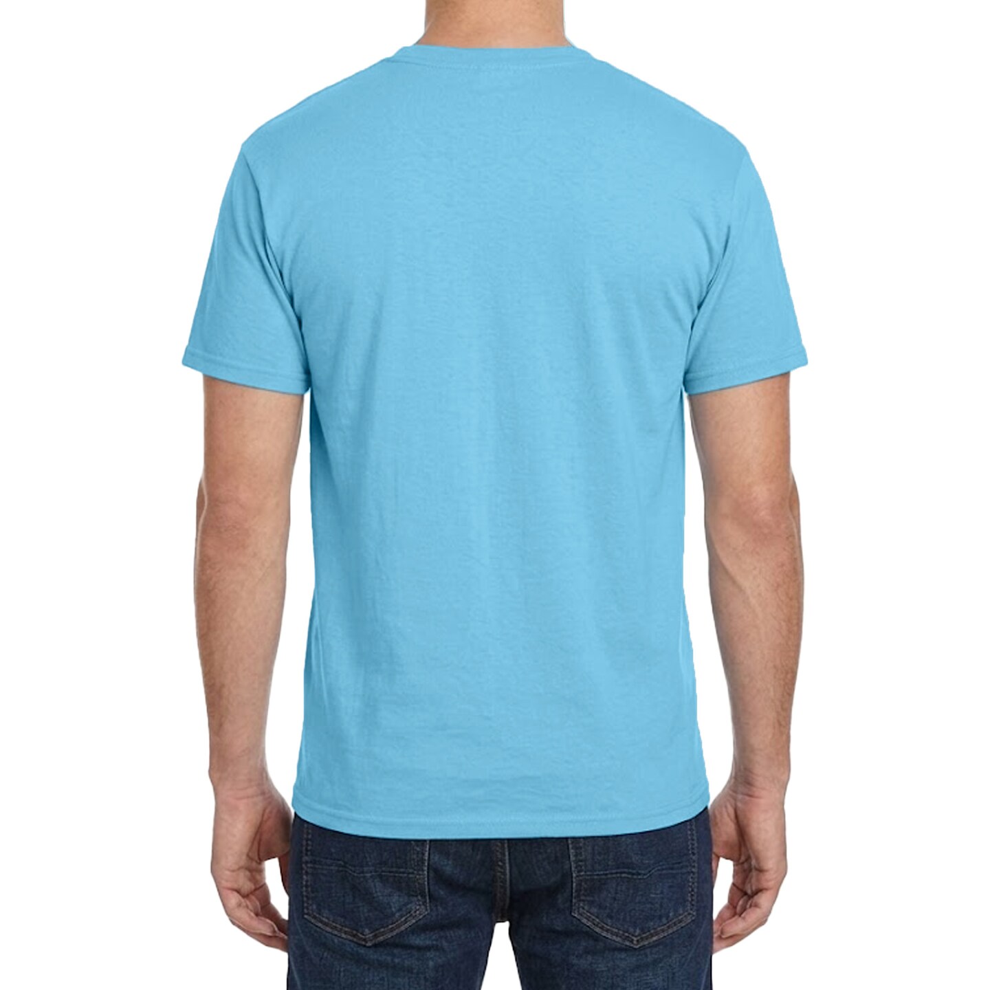 Gildan Unisex Sky Crewneck Cotton T-Shirt Blanks for Printing, Crafting & Design Projects