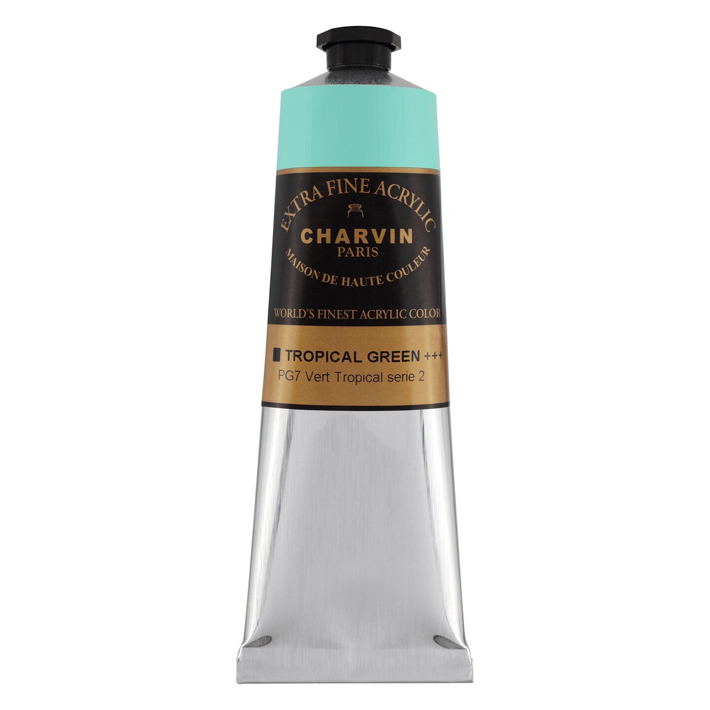 Charvin Extra Fine Professional Acrylic Paint - Tropical Green, 150ml Tube, Triple-Milled, Lightfast Pigments, Open Stock Artist Acrylic Paints in Nature-Inspired Hues