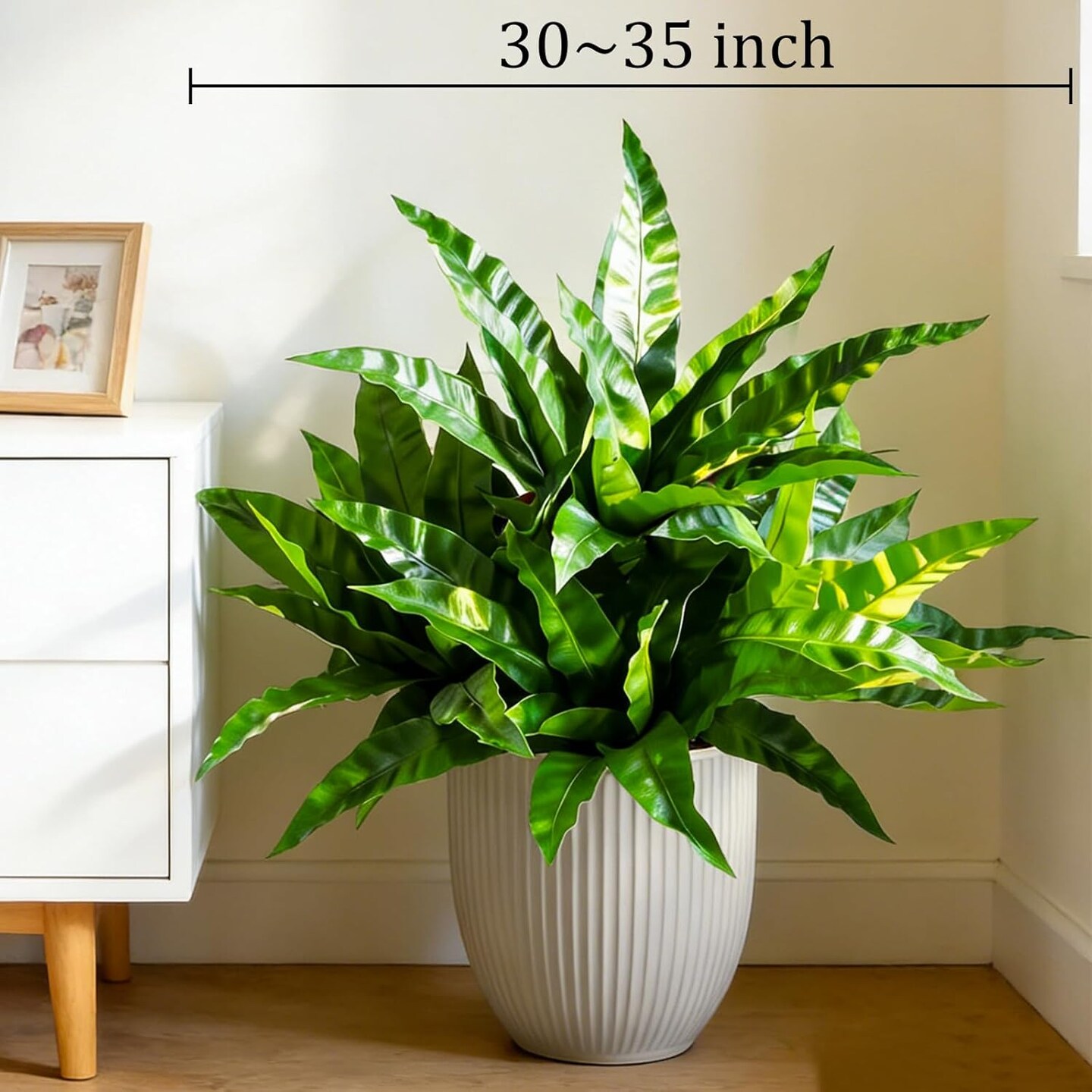 4pcs Artificial Ferns UV Resistant Faux Outdoor Plants 3D Real Touch Indoor Outdoor Decor