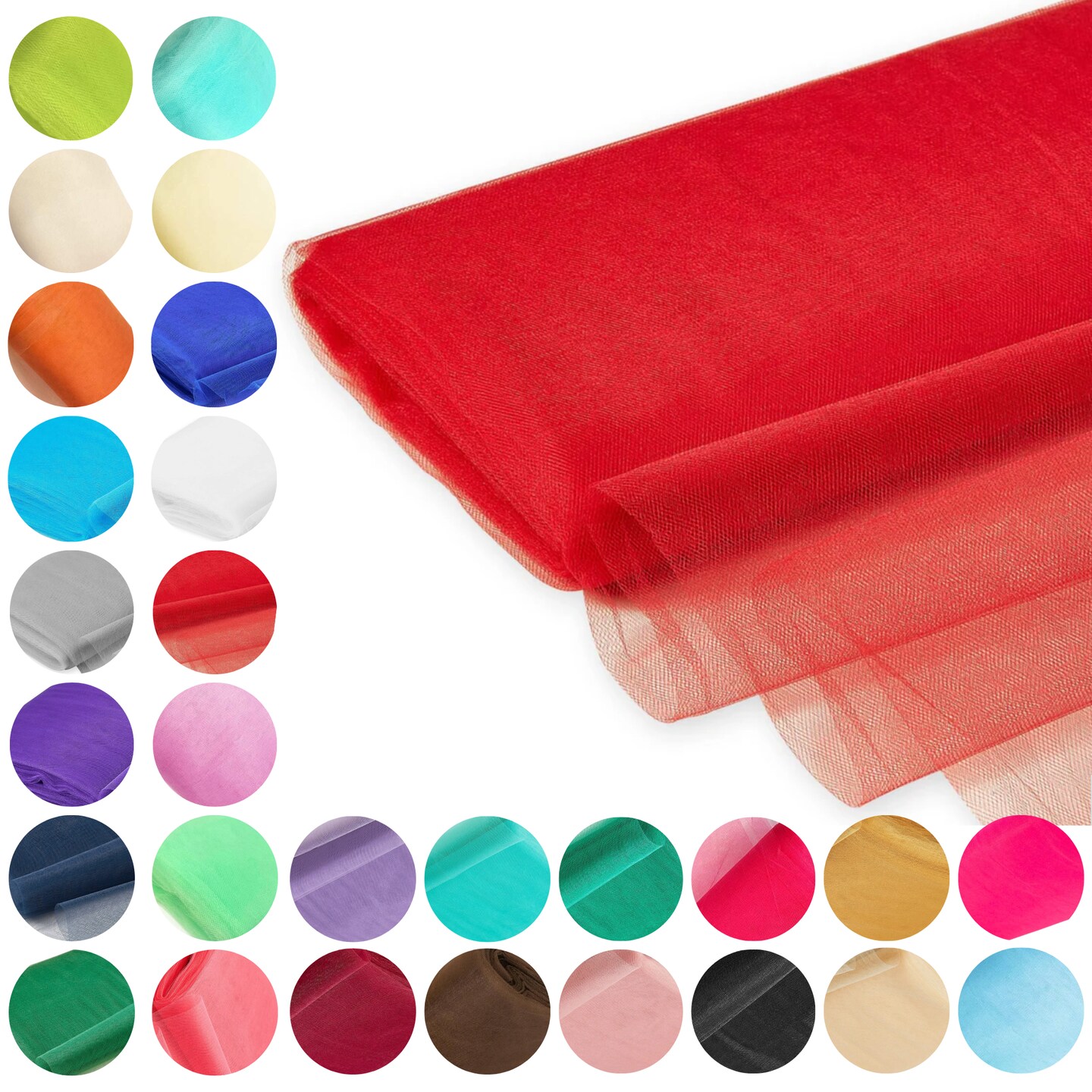 40 Yard Tulle Fabric Roll – 54 Inch Wide Sheer Lightweight Tulle, Fabric for Wedding Décor, Tutus, Crafts & Party Decor