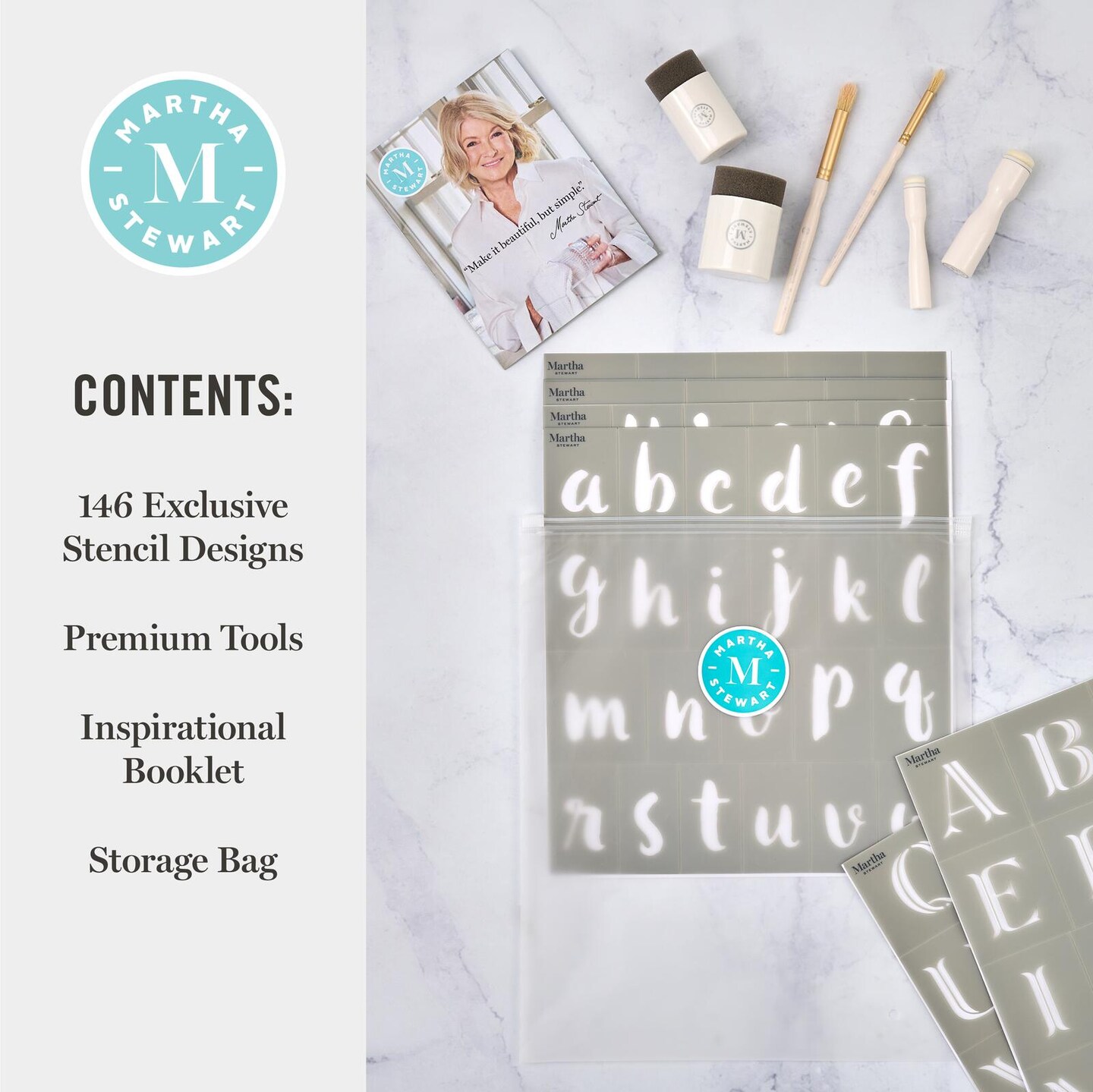 Martha Stewart&#x2122; Modern Fonts Stencil Kit - 15 pc. - 68507
