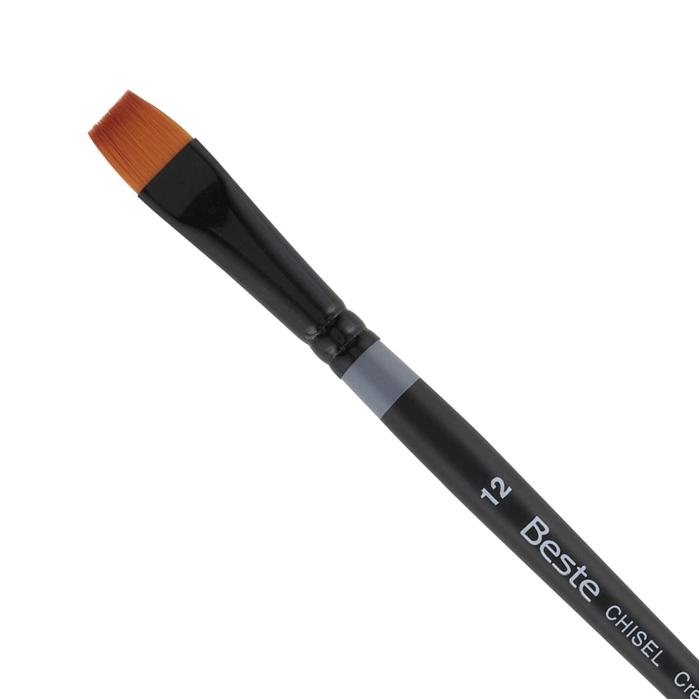 Creative Mark Beste Golden Taklon Chisel, #36 Artist Paint Brush, Professional Watercolor Brushes, For Acrylic Painting, Short Handle, Sharp Edges, Hand-Tied &#x26; Shaped