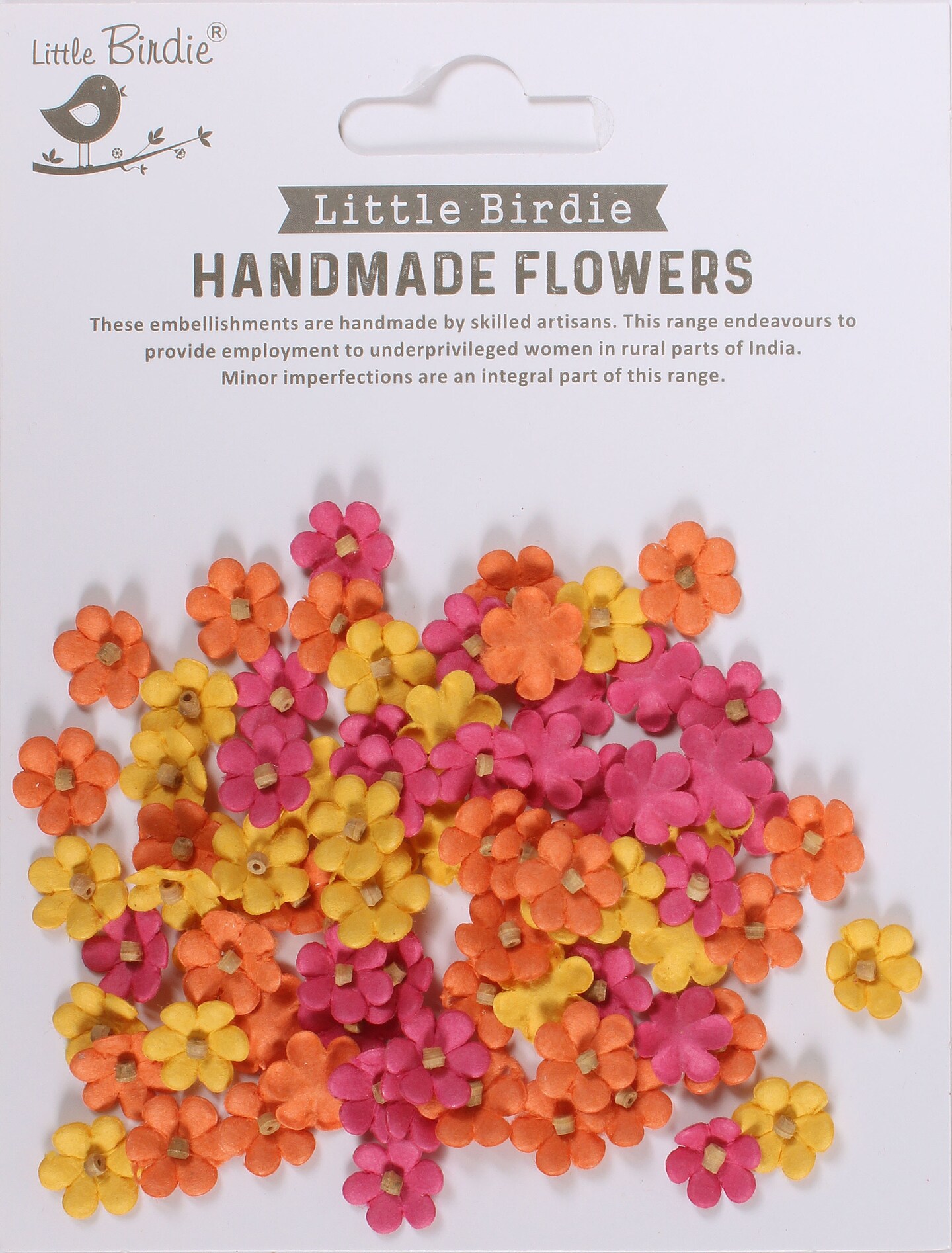 Little Birdie Esme Paper Flowers 80/Pkg