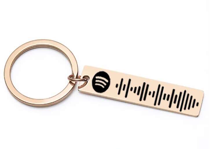 Music Code Keychain, Custom Music scan code, Custom Music Keychain