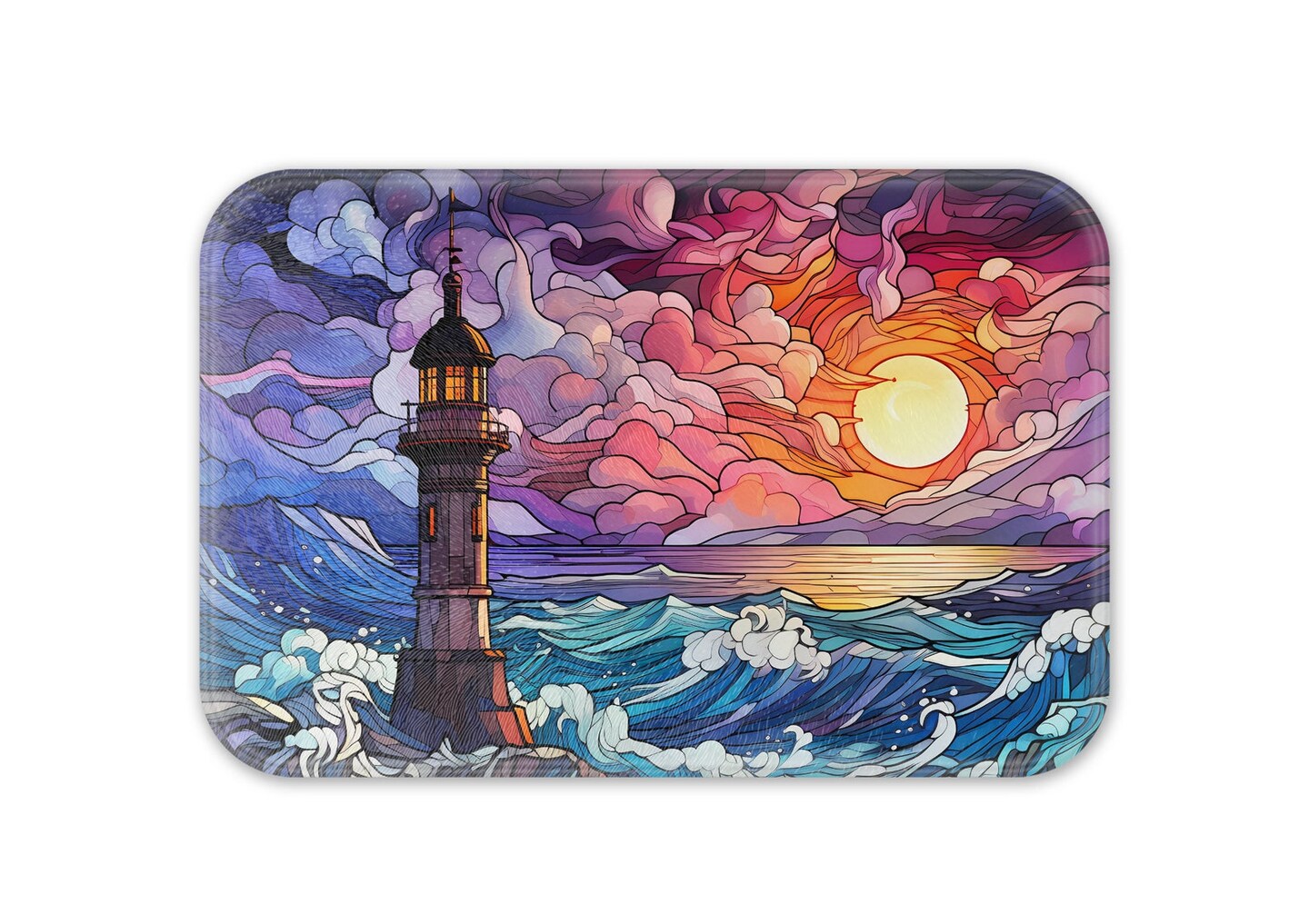 Beautiful Lighthouse Glass Cutting Board, 4 Size Choices, Kitchen Decor, Nautical Gift, Coastal Decor, Housewarming Gift product 3