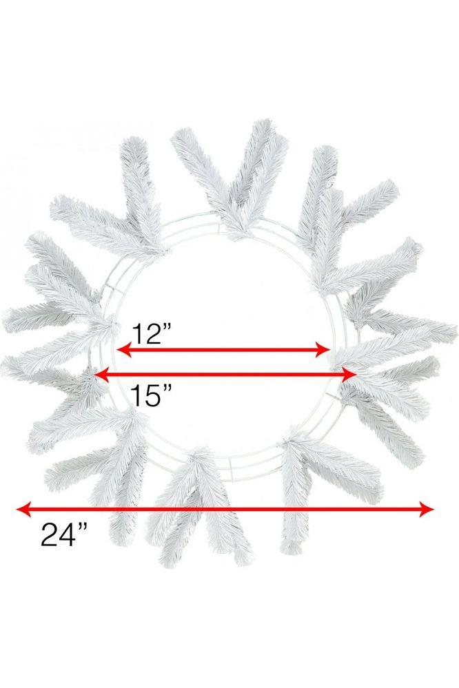 15-24&#x22; Work Wreath Form: White
