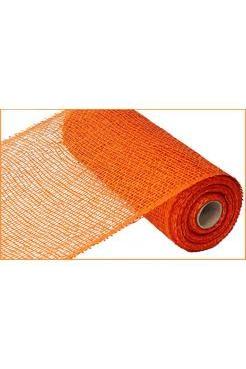 10&#x22; Poly Burlap Mesh Ribbon: Orange