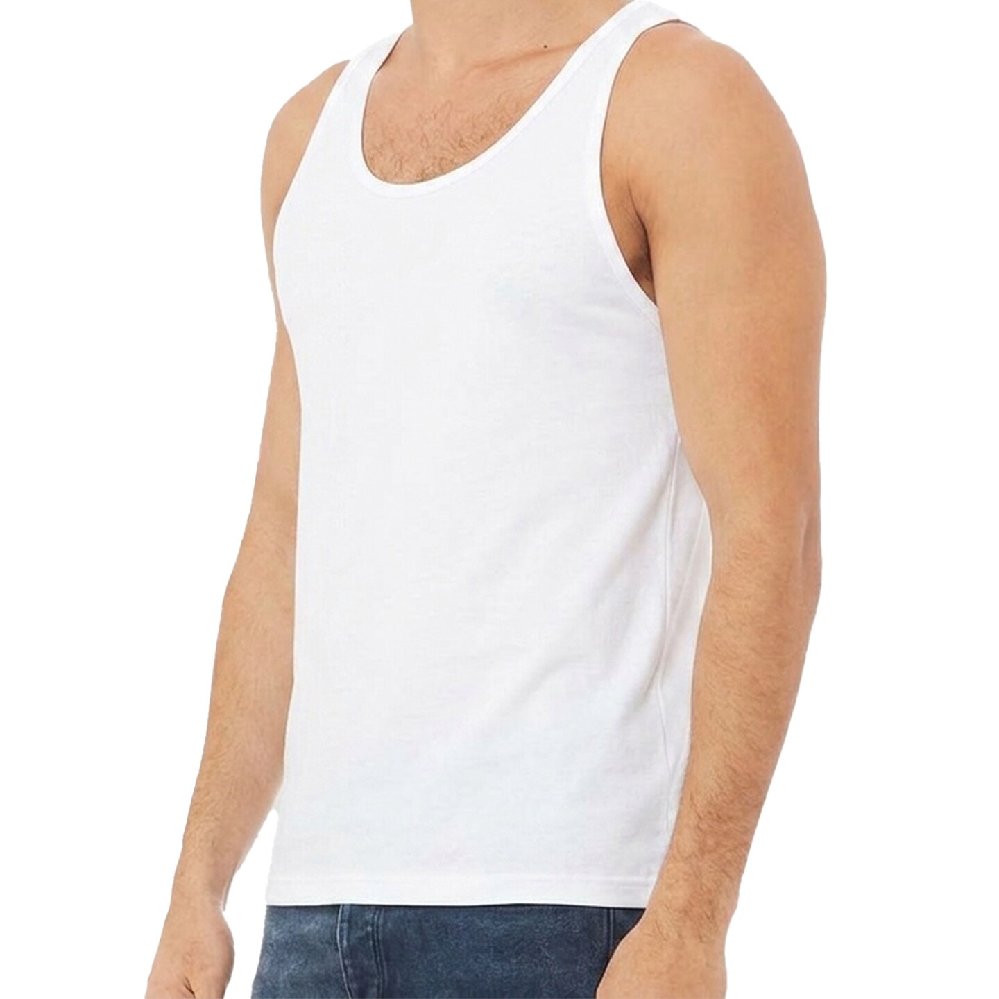 BELLA + CANVAS Men's Heather CVC Tank, Gym & Muscle Sleeveless Tank Top