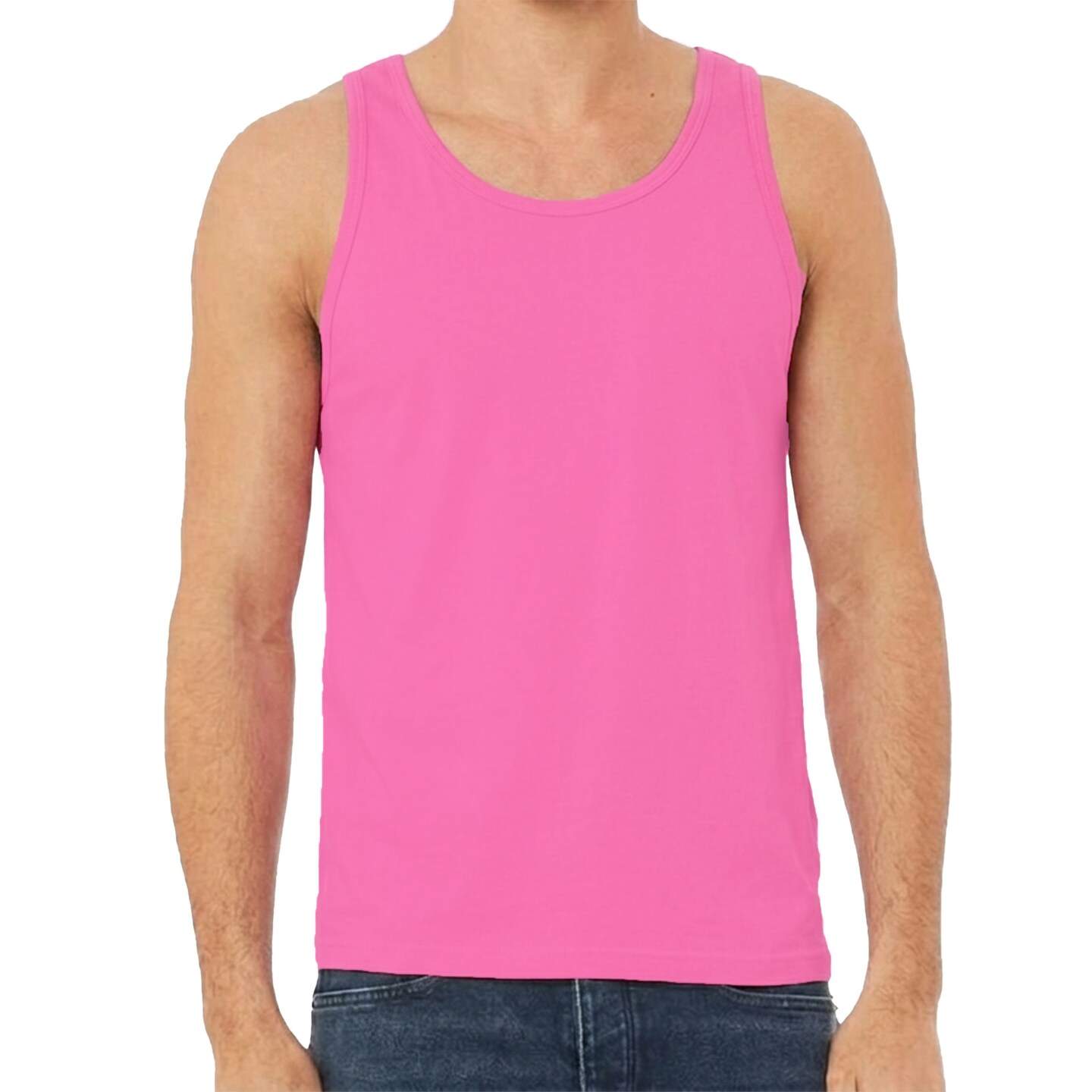 BELLA + CANVAS Men's Heather CVC Tank, Gym & Muscle Sleeveless Tank Top