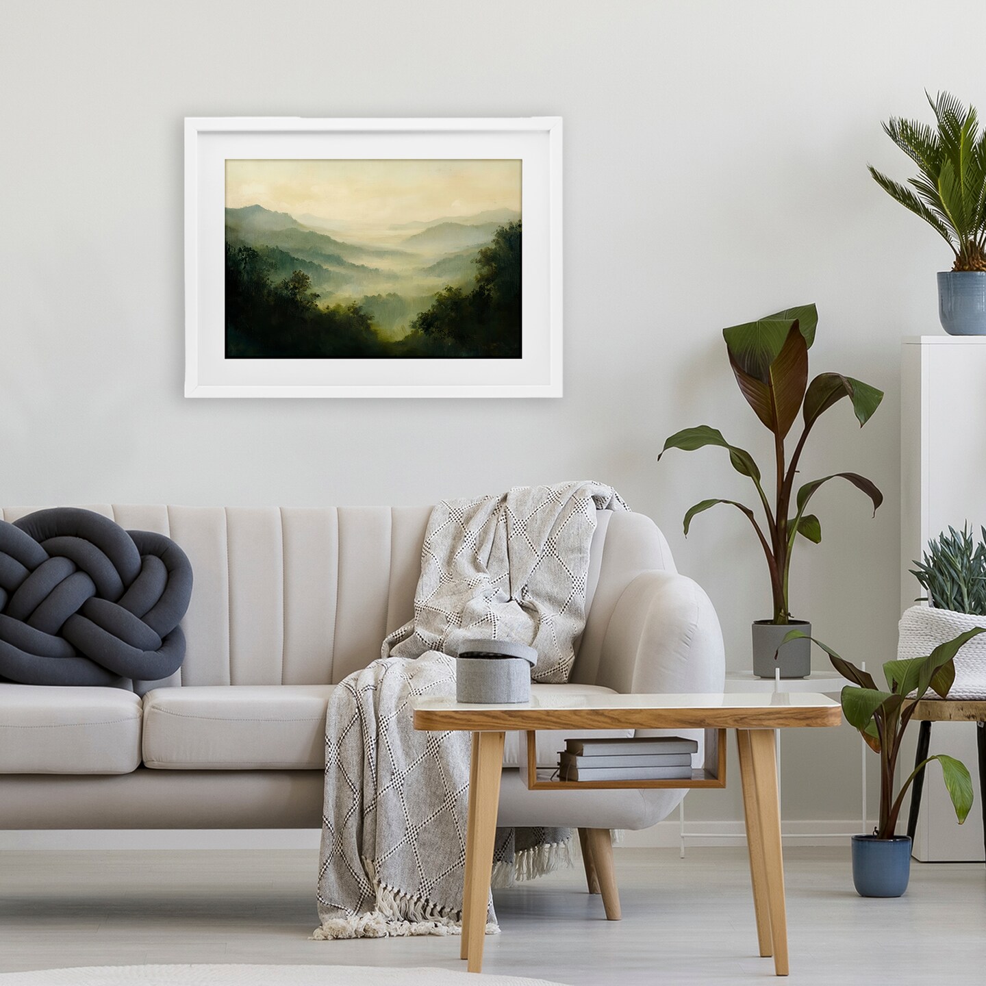 Stupell Industries Through The Haze Landscape Framed Print Under Glass, design by Petal Prints Design