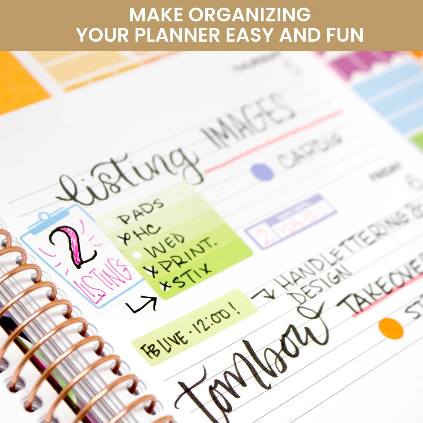 bloom daily planners Sticker Sheets, Color Coding Pack