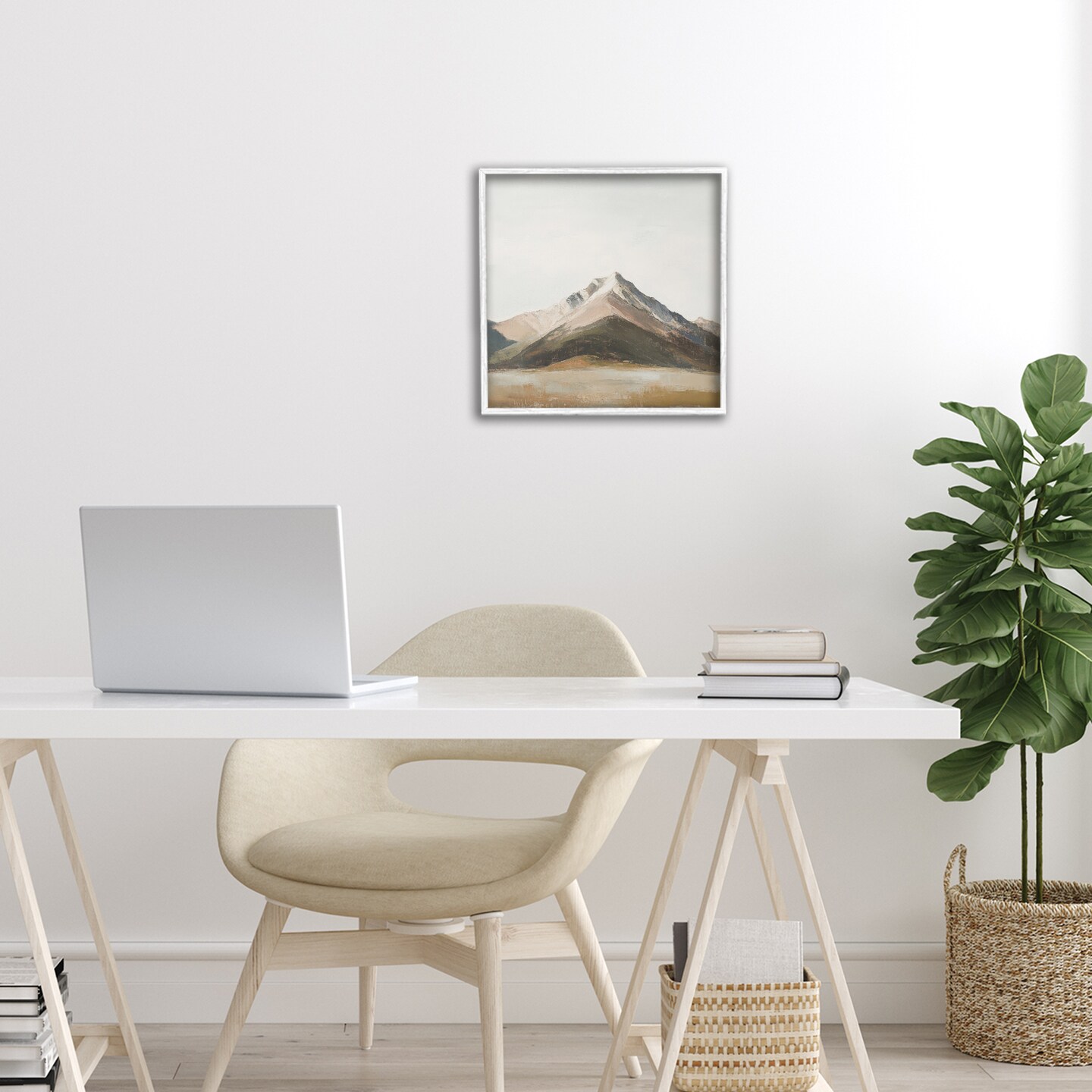 Stupell Industries Solemn Mountain Landscape Framed Giclee, design by Petal Prints Design