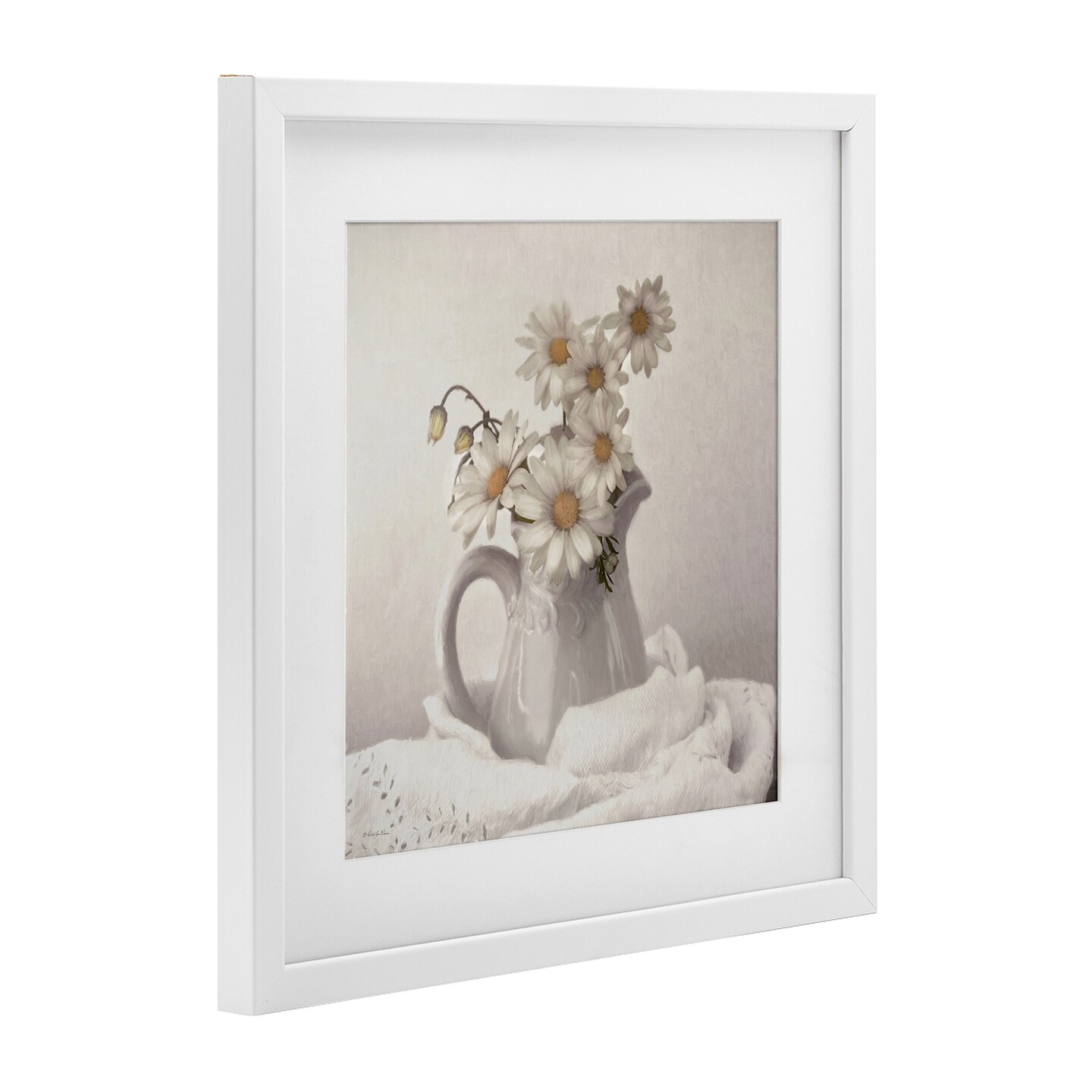 Stupell Industries Simple Pleasures Daisy Vase Framed Print Under Glass, design by Robin-Lee Viera