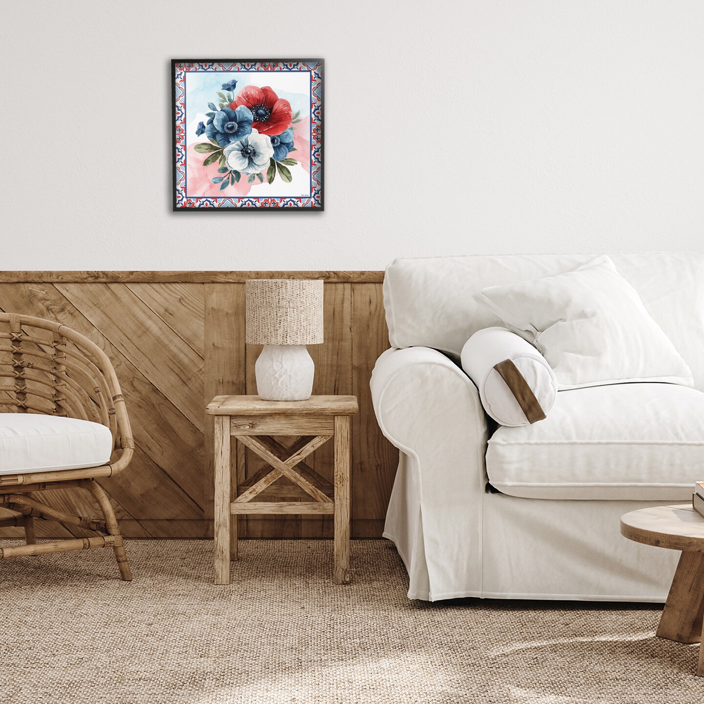 Stupell Industries Patriotic Poppies Bundle Framed Giclee, design by Nicole DeCamp