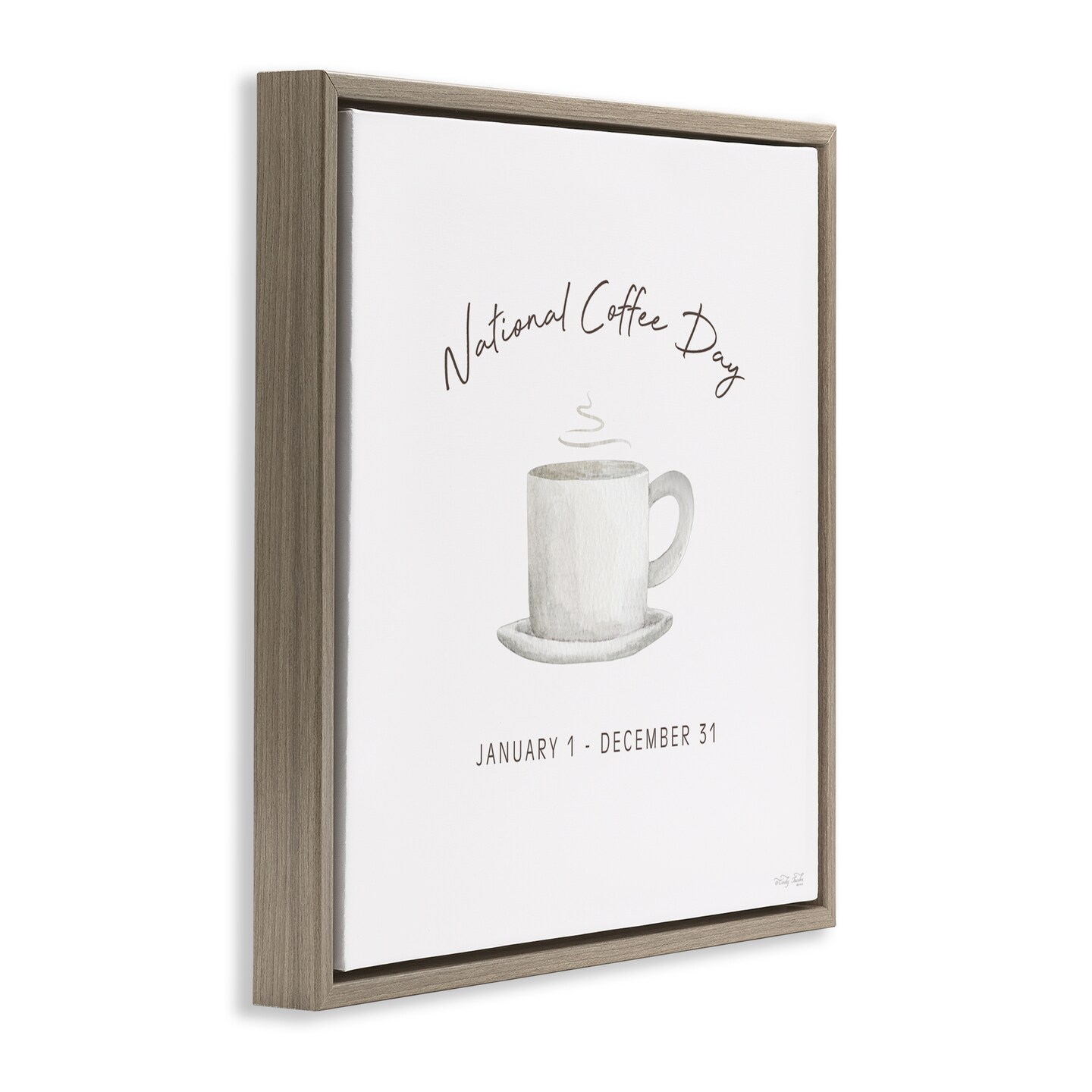 Stupell Industries Everyday National Coffee Day Floating Frame, design by Cindy Jacobs
