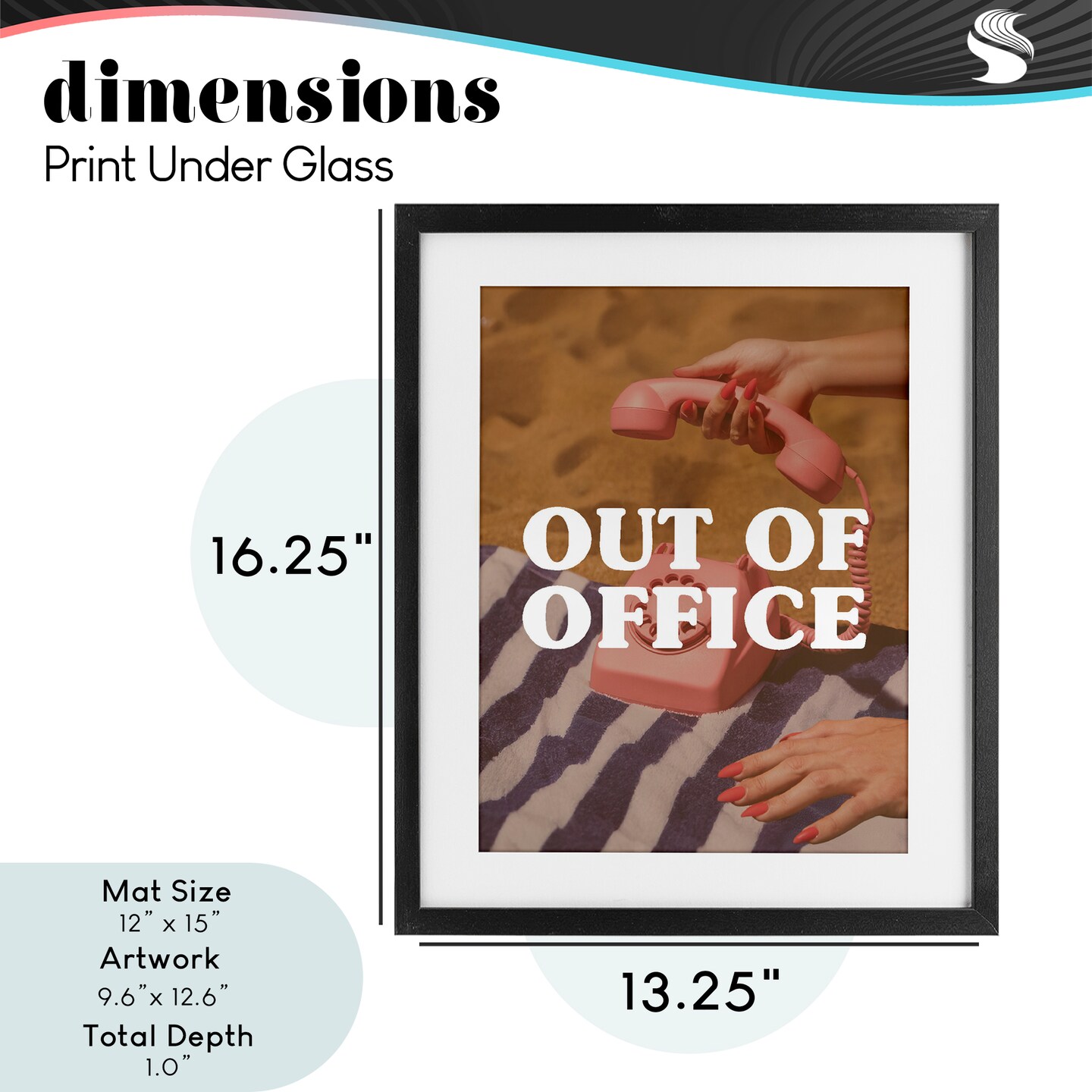 Stupell Industries Out of Office Pink Phone Framed Print Under Glass, design by Lil' Rue