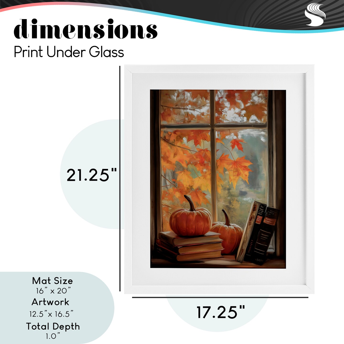 Stupell Industries Cozy Fall Window Books Framed Print Under Glass, design by Arlington Prints
